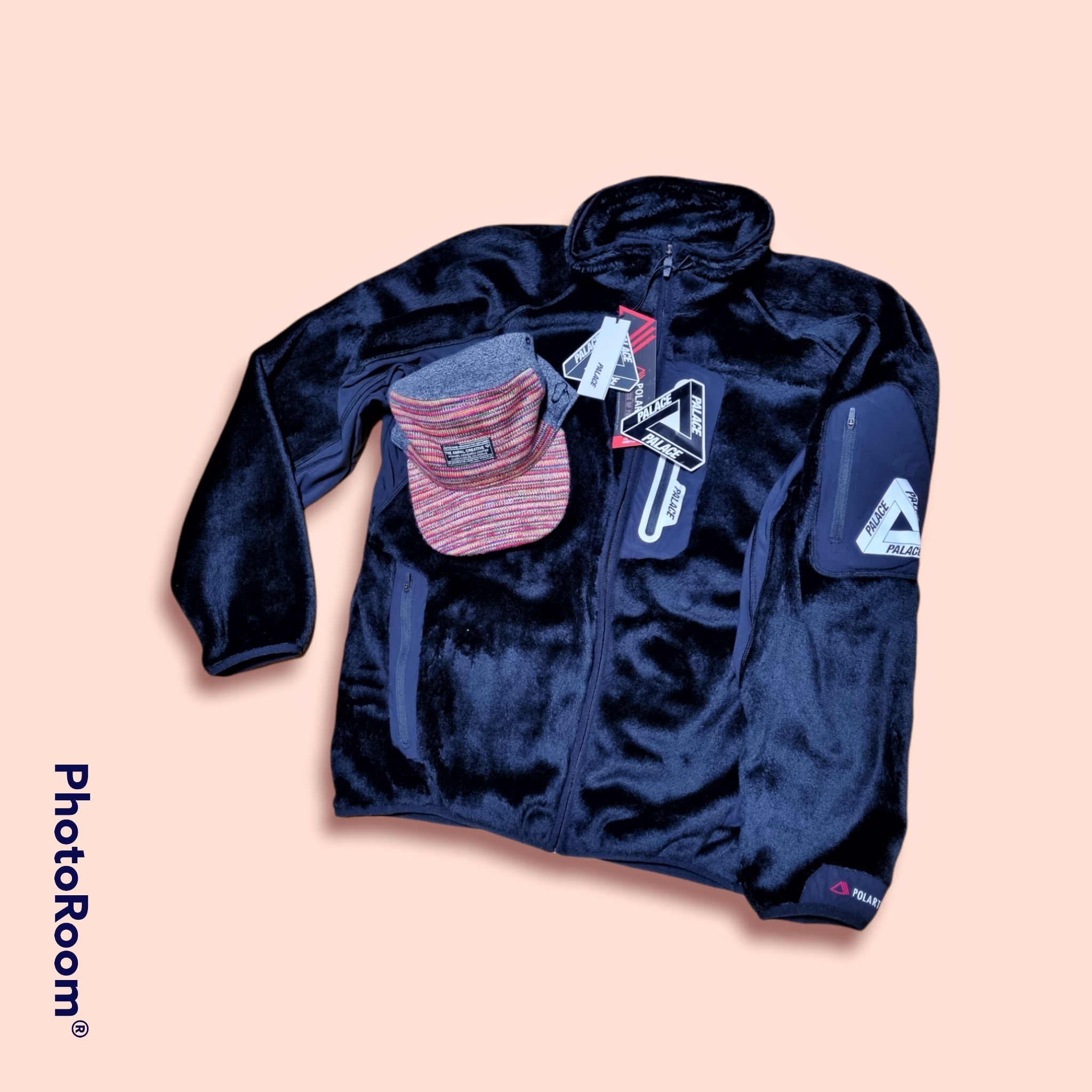 Palace Polartec High Loft Track Jacket Black - 21FW 착용 스타일