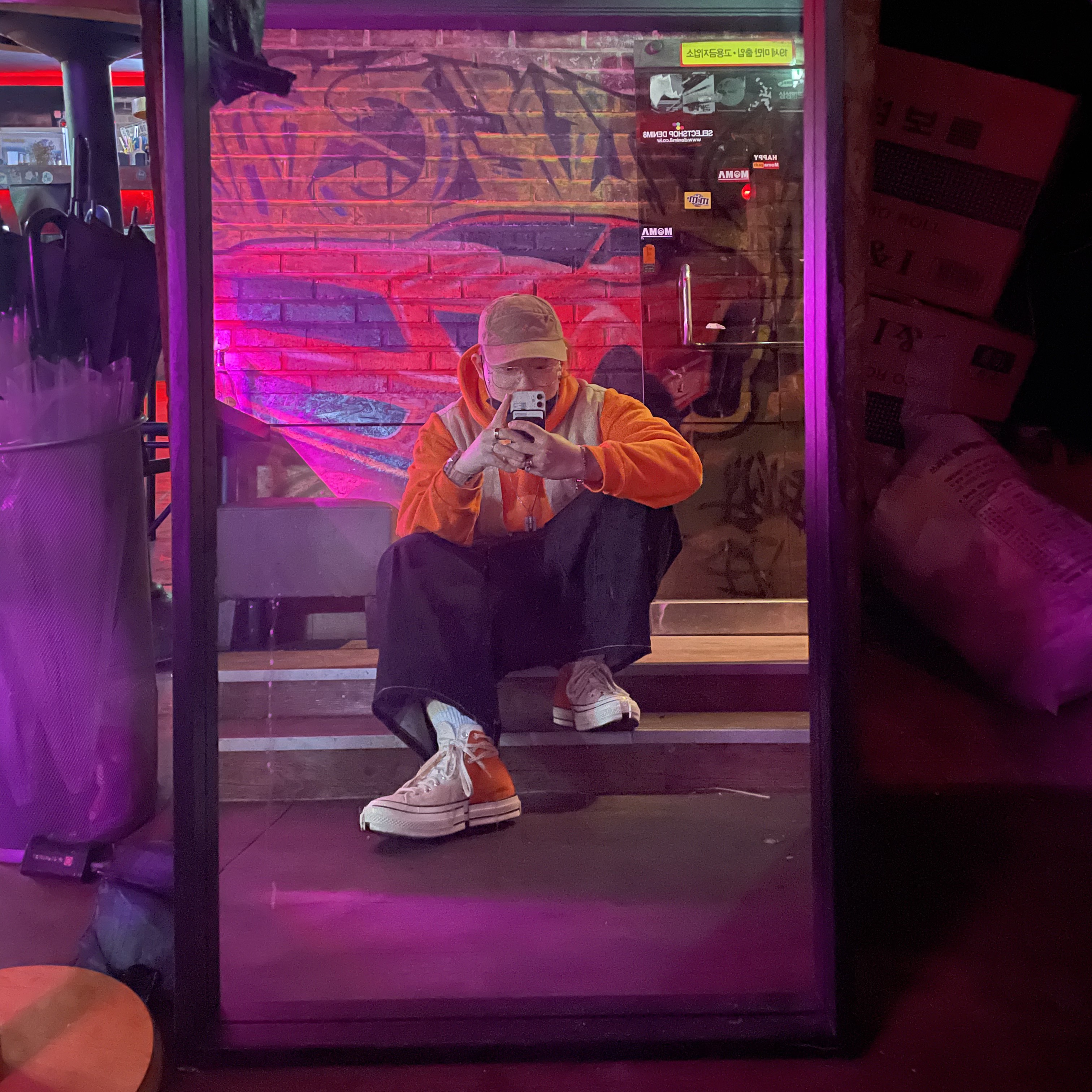 Converse x Feng Chen Wang Chuck 70 2-in-1 Persimmon Orange 착용 스타일