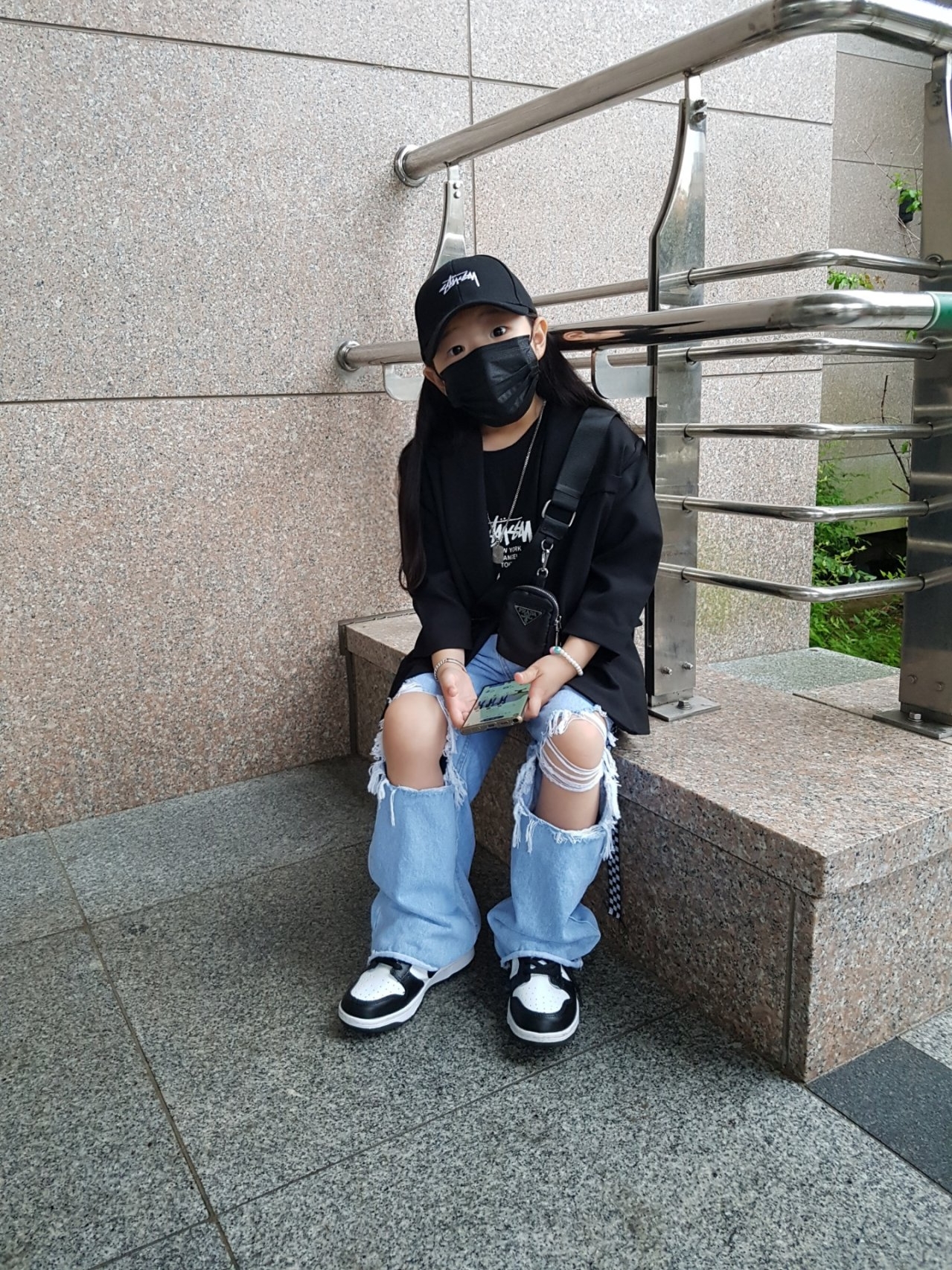 (PS) Nike Dunk Low Black 착용 스타일 - 2