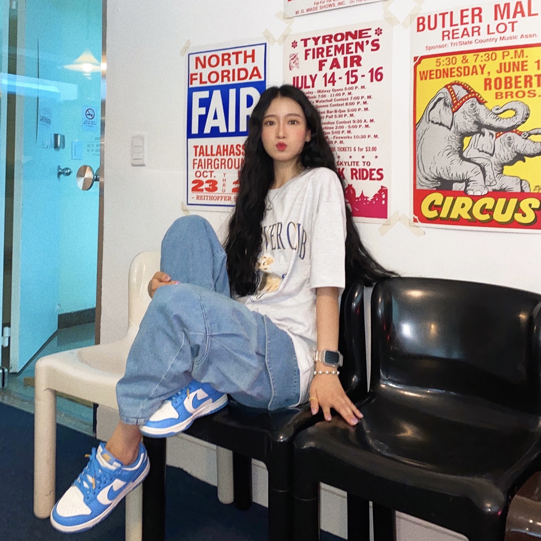 (W) Nike Dunk Low Coast 착용 스타일 - 1
