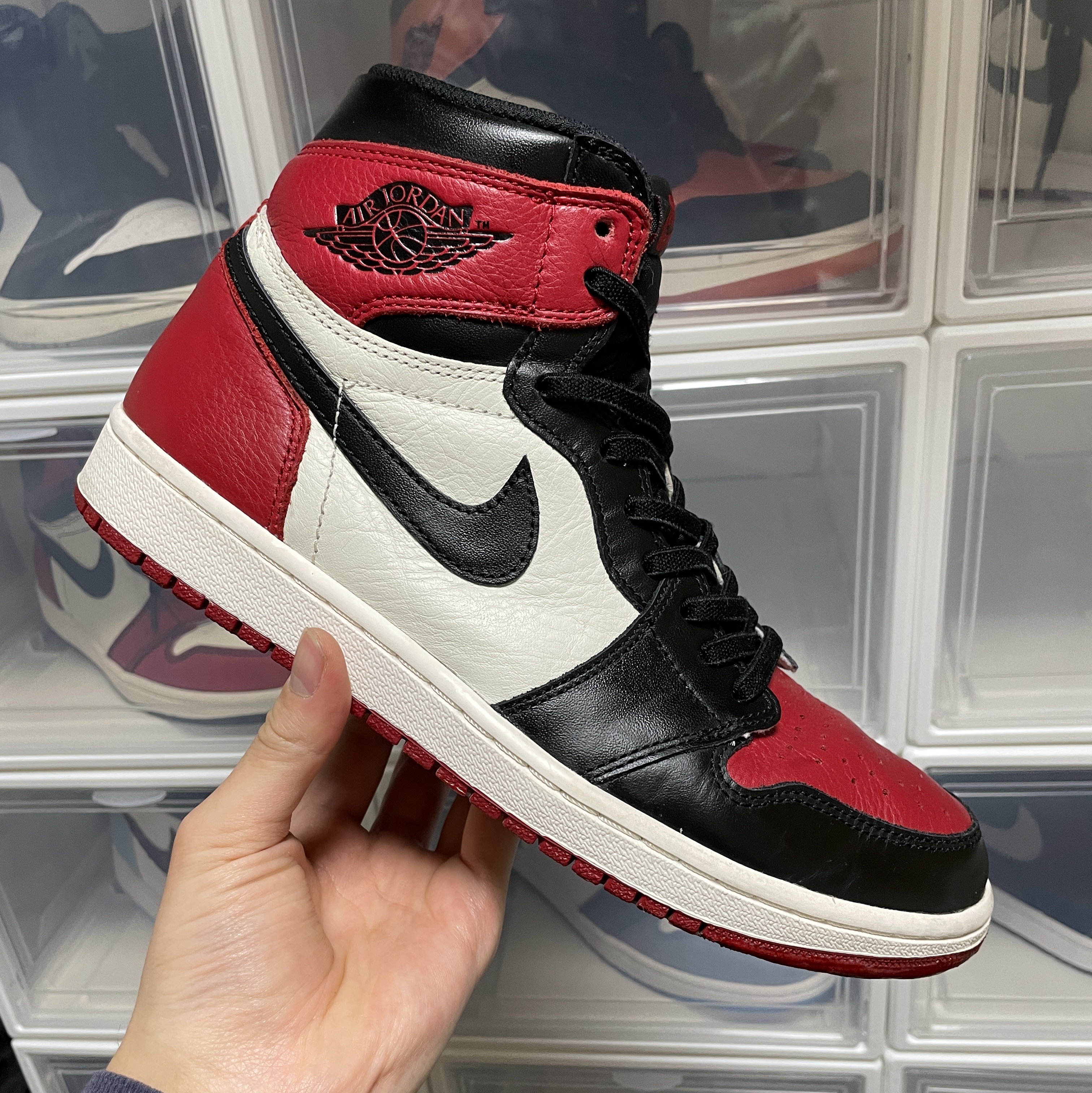 Jordan 1 Retro High OG Bred Toe 착용 스타일