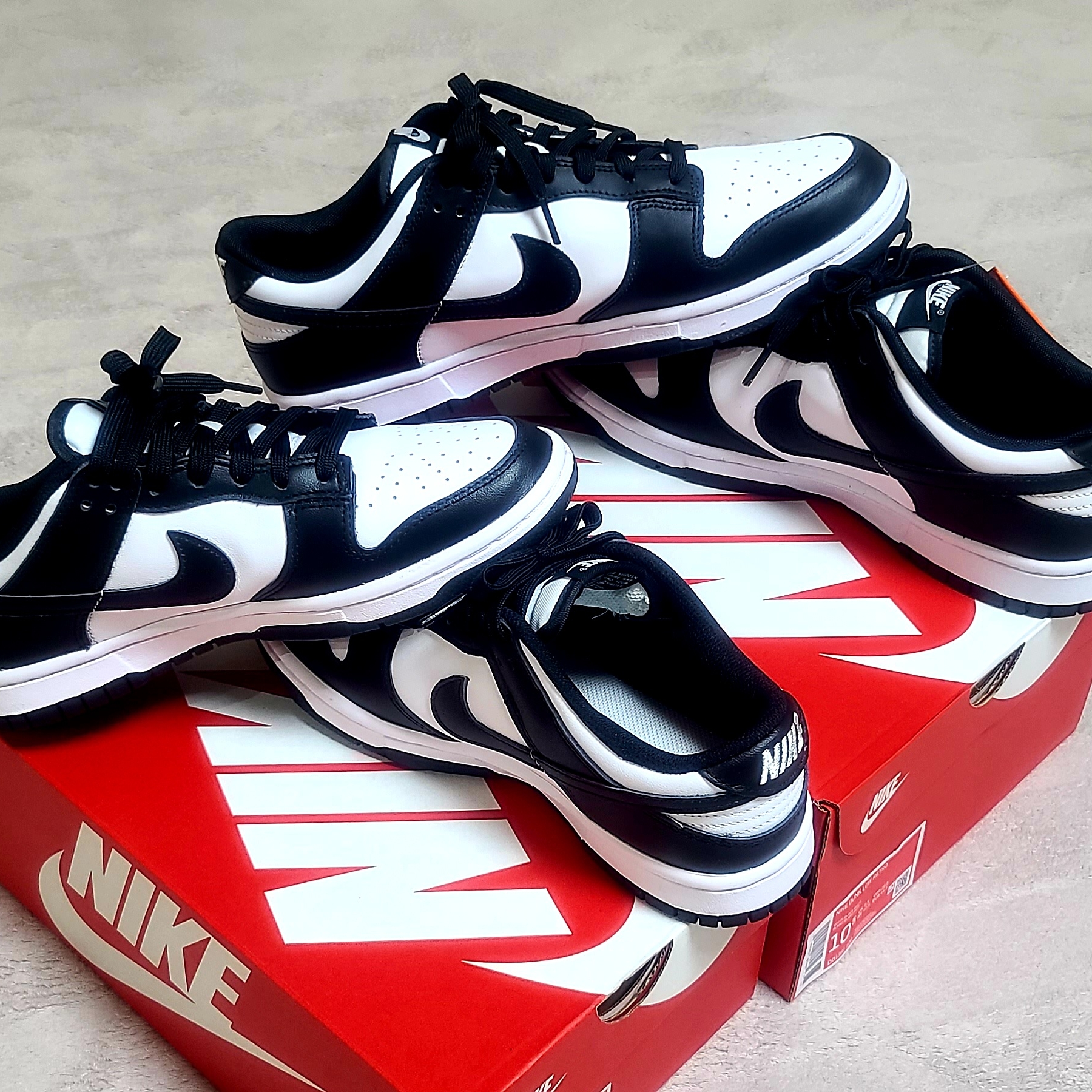 Nike Dunk Low Retro Black, (W) Nike Dunk Low Black 착용 스타일 - 1