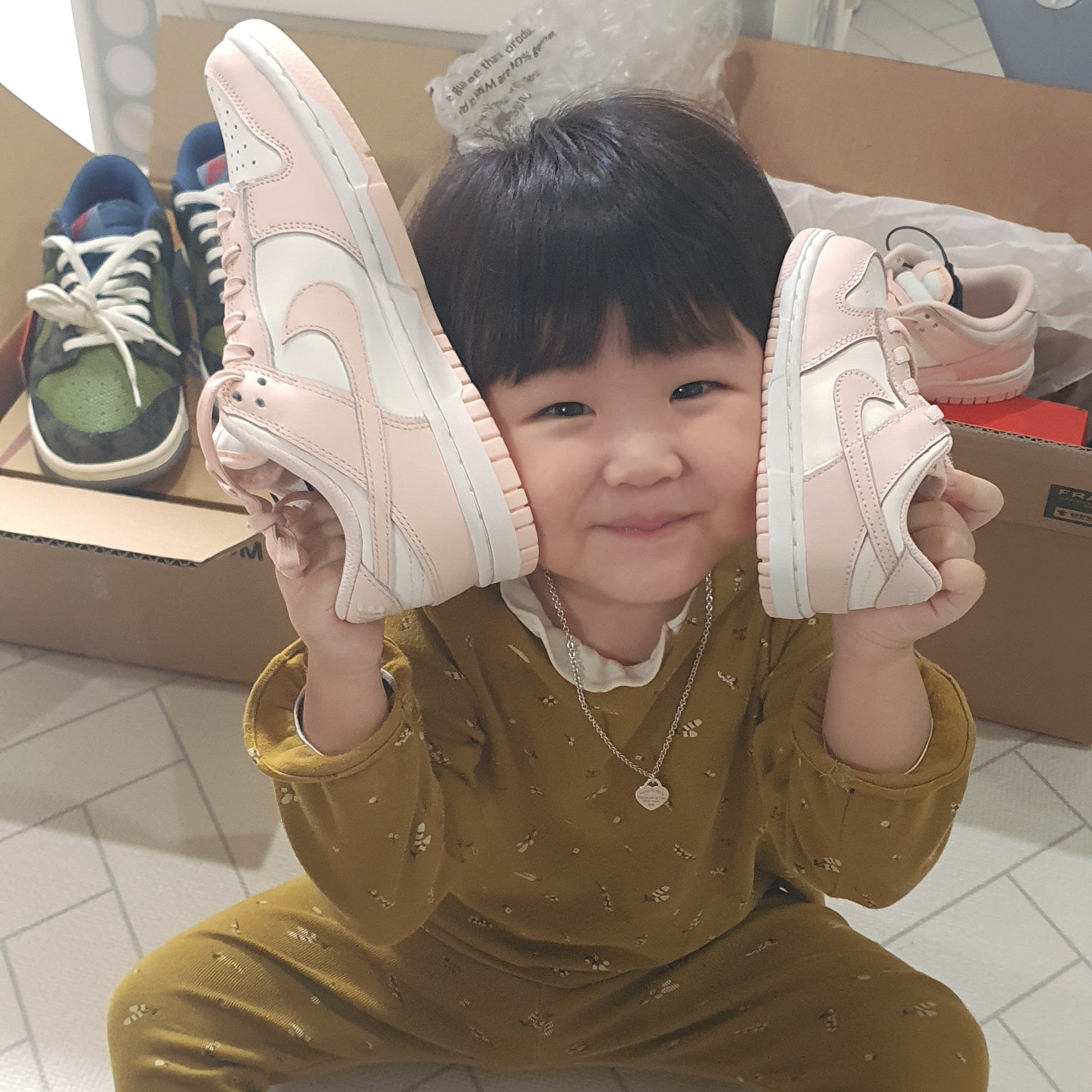 Nike Dunk Low Premium Siempre Familia, (W) Nike Dunk Low Orange Pearl 착용 스타일 - 2