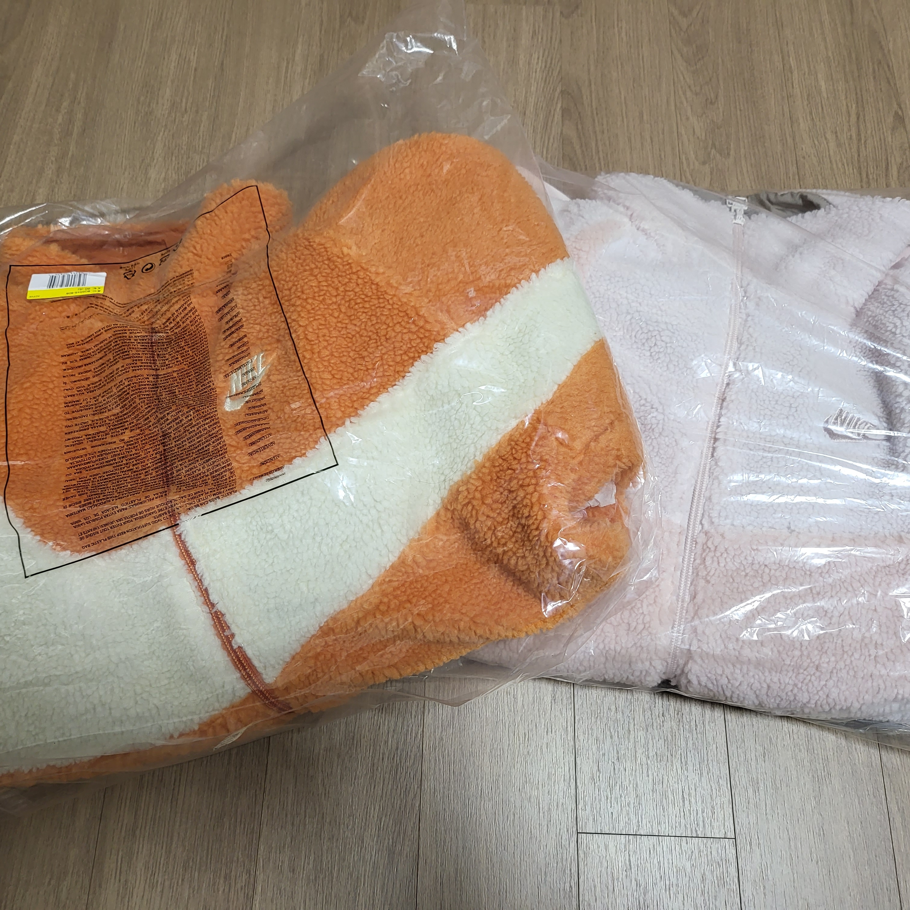 Nike Big Swoosh Full Zip Jacket Hot Curry, Nike Big Swoosh Full Zip Jacket Light Soft Pink Pink Oxford 착용 스타일