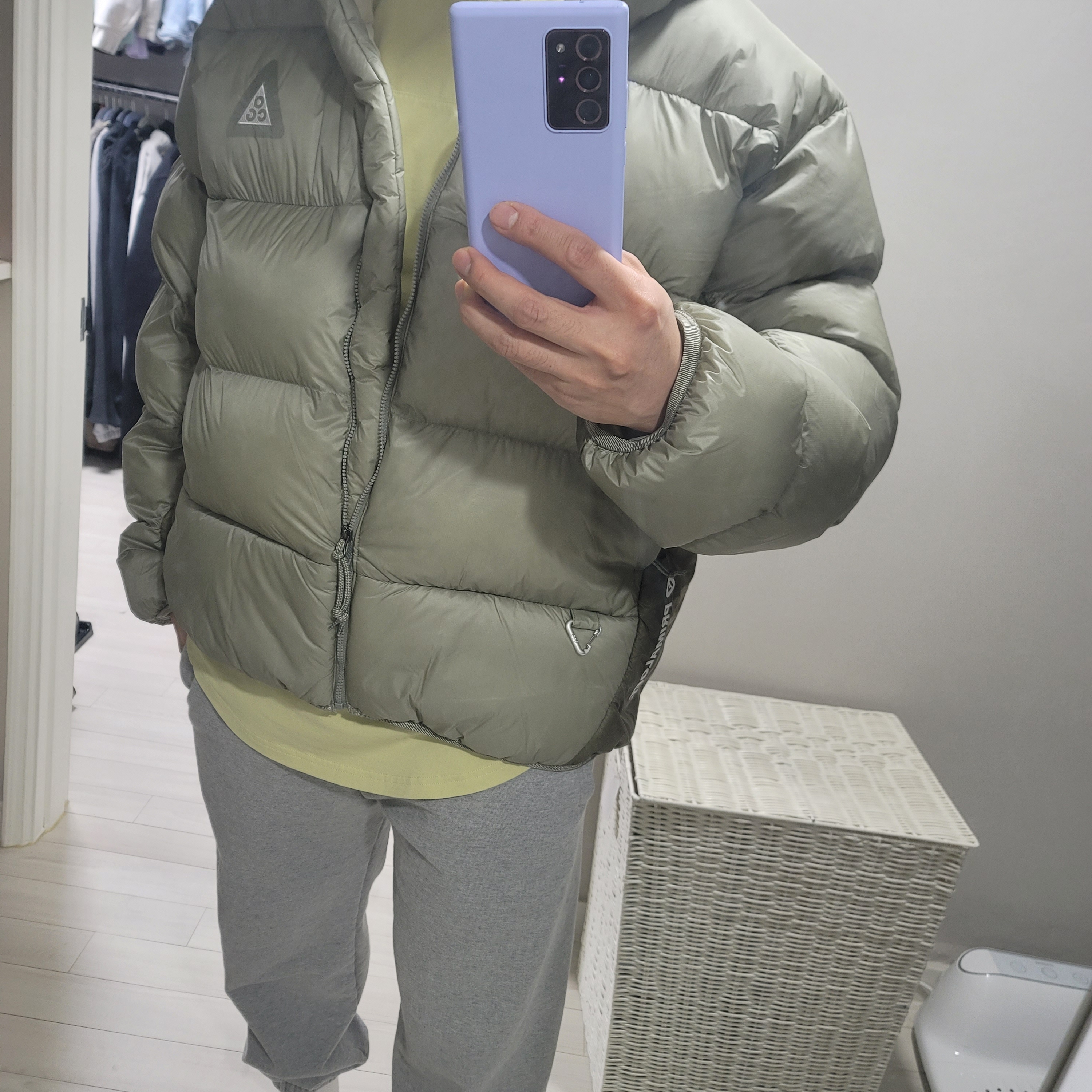 Nike ACG Therma-Fit ADV Lunar Lake Puffer Jacket Light Army - Asia 착용 스타일 - 1