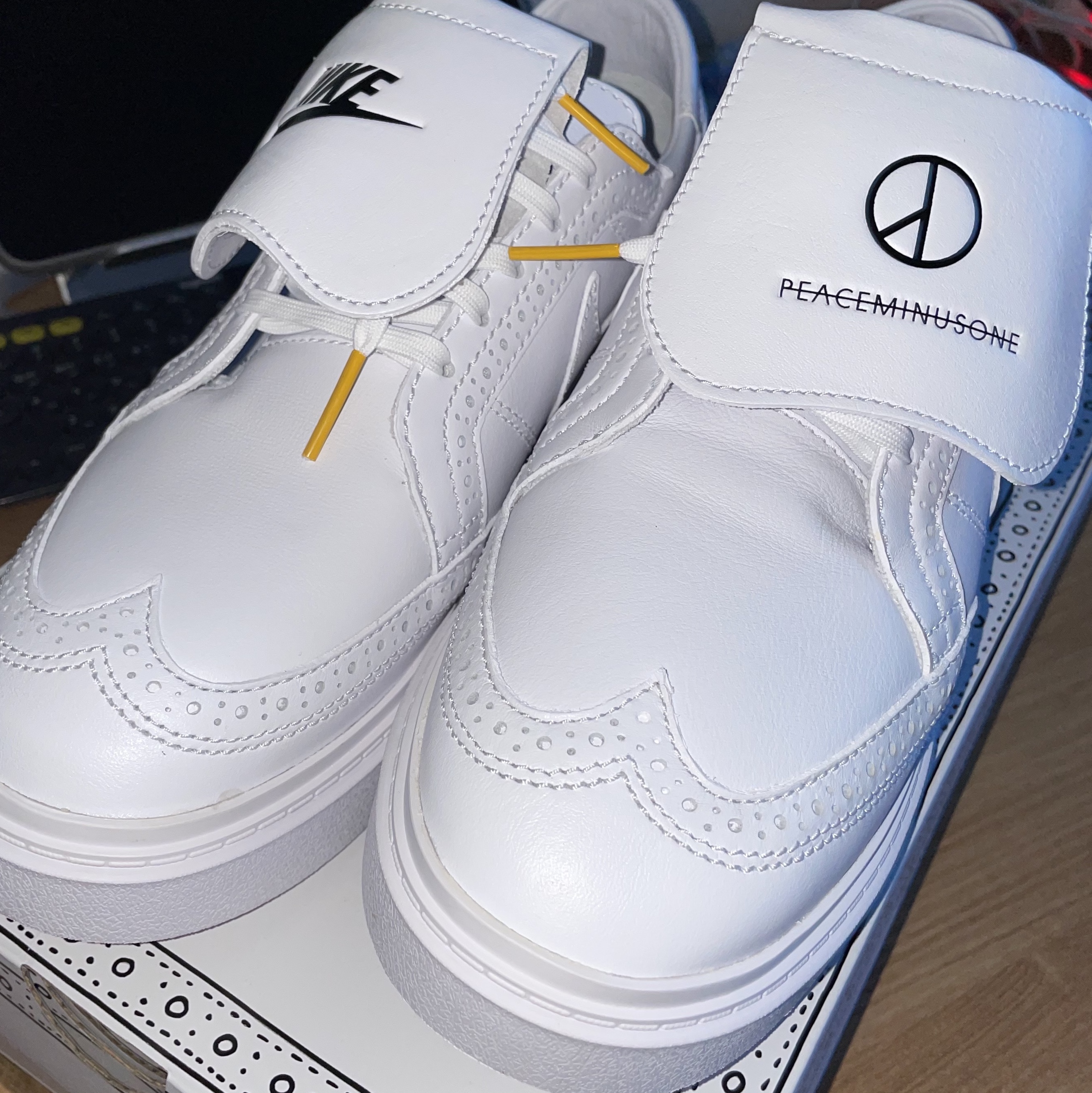Nike x Peaceminusone Kwondo1 White 착용 스타일