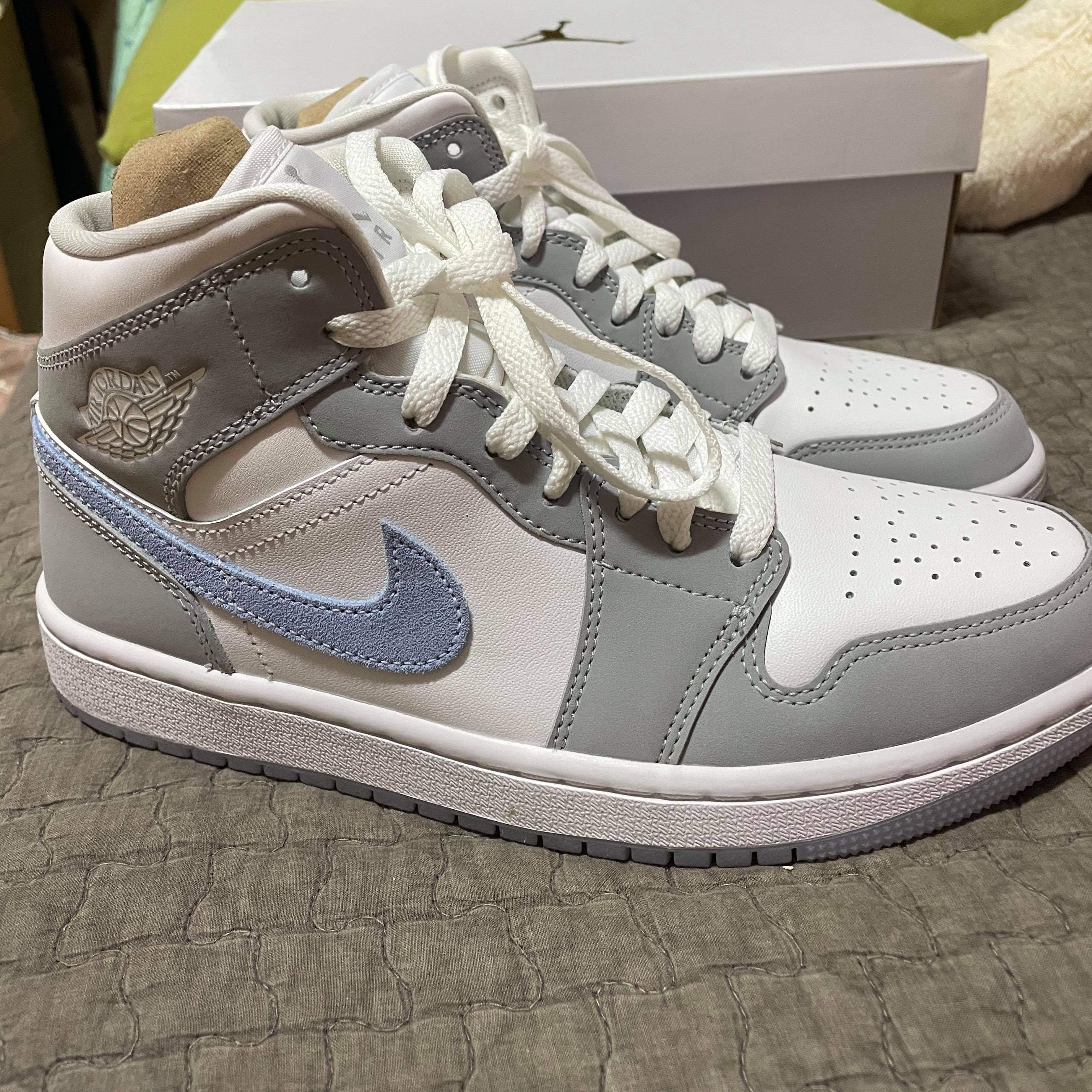 (W) Jordan 1 Mid Wolf Grey 착용 스타일 - 2