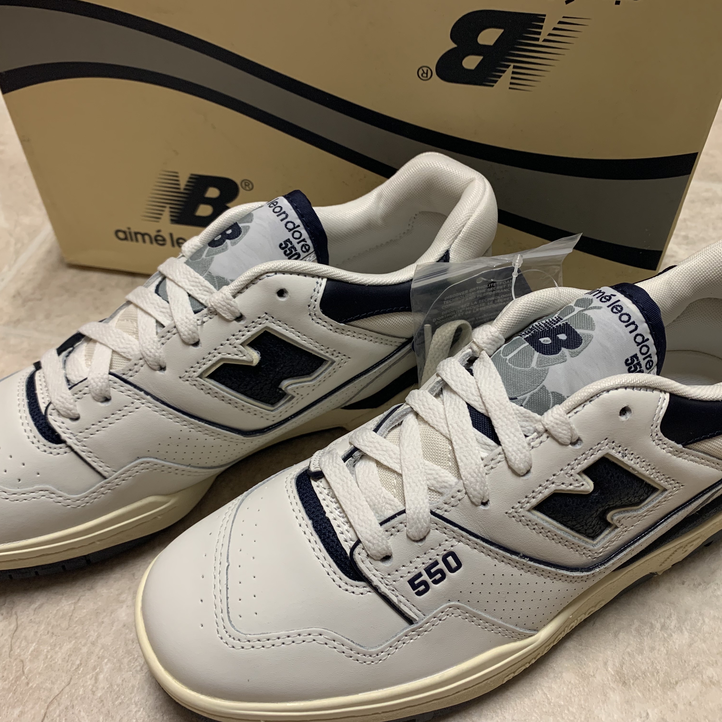 New Balance x Aime Leon Dore 550 Navy 착용 스타일