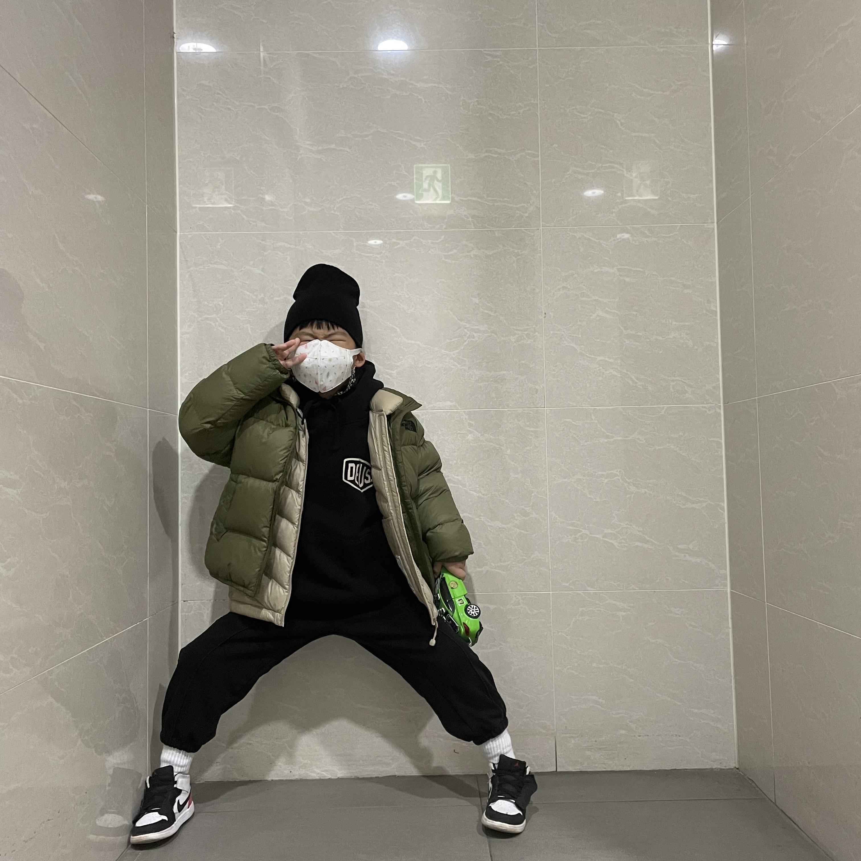 (TD) Jordan 1 Mid Alt Track Red 착용 스타일