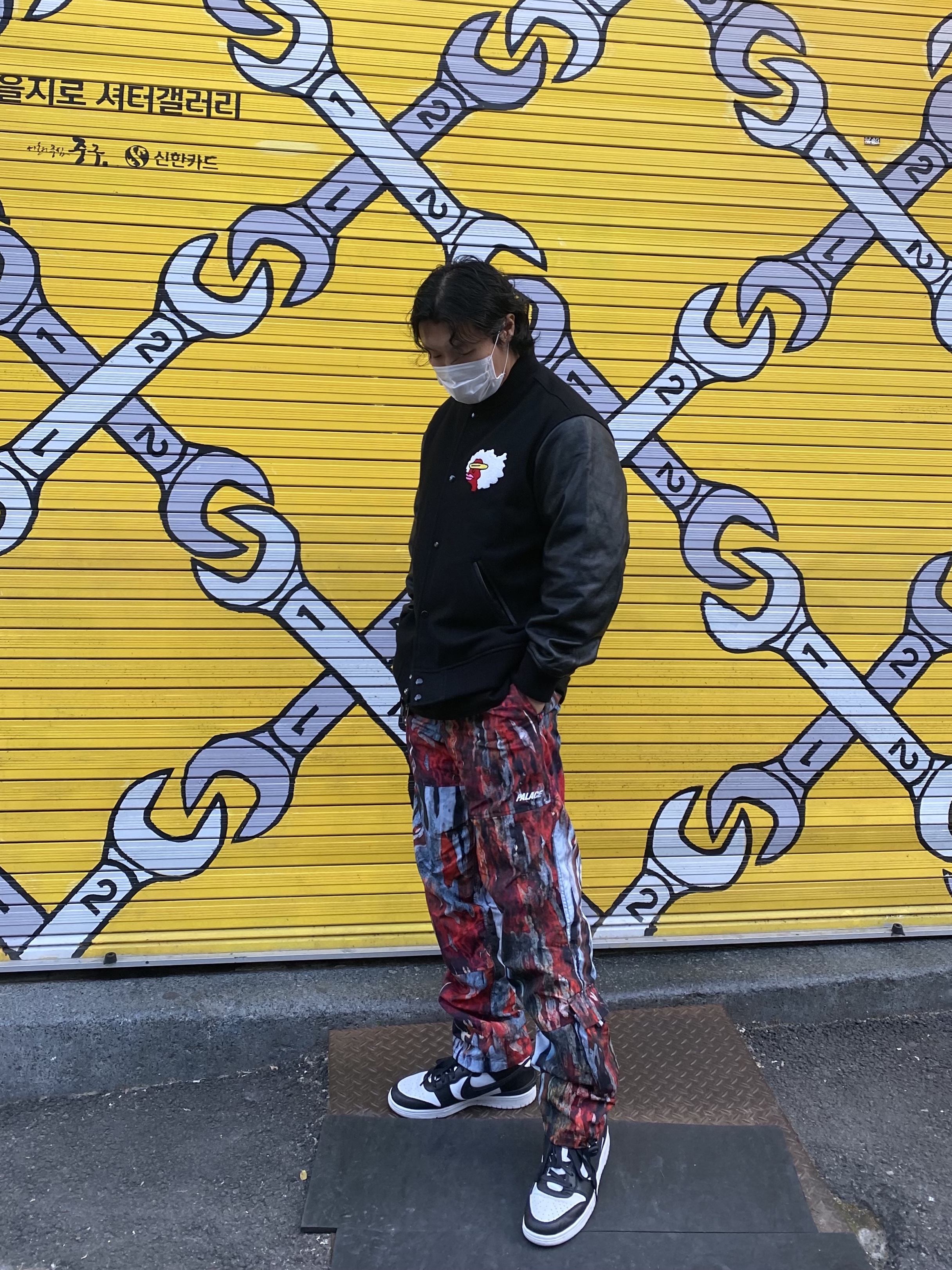 Palace Utility Pants Tree Bark - 21FW, Nike x Ambush Dunk High Black 착용 스타일 - 2