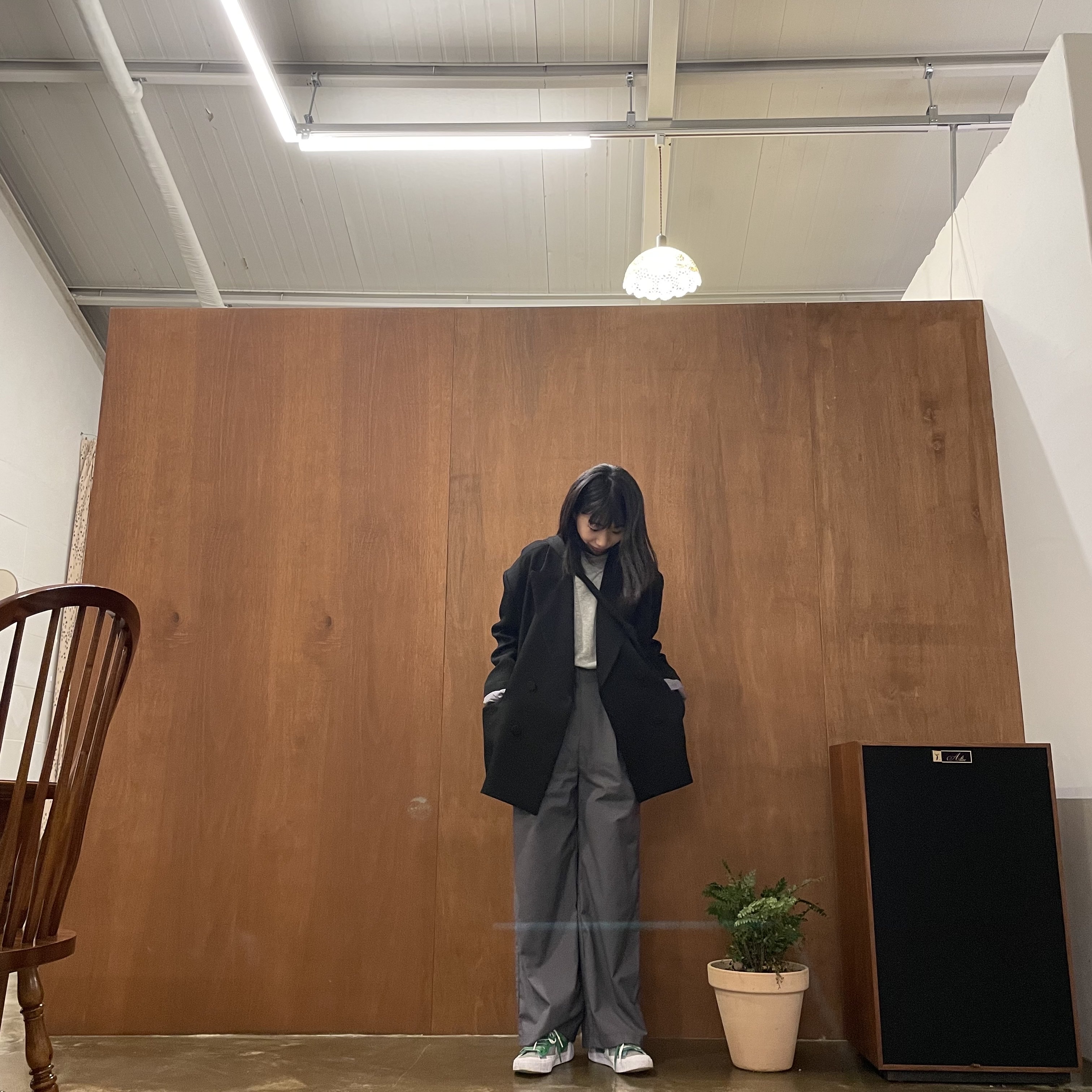 Nike x Sacai Blazer Low Classic Green 착용 스타일 - 3