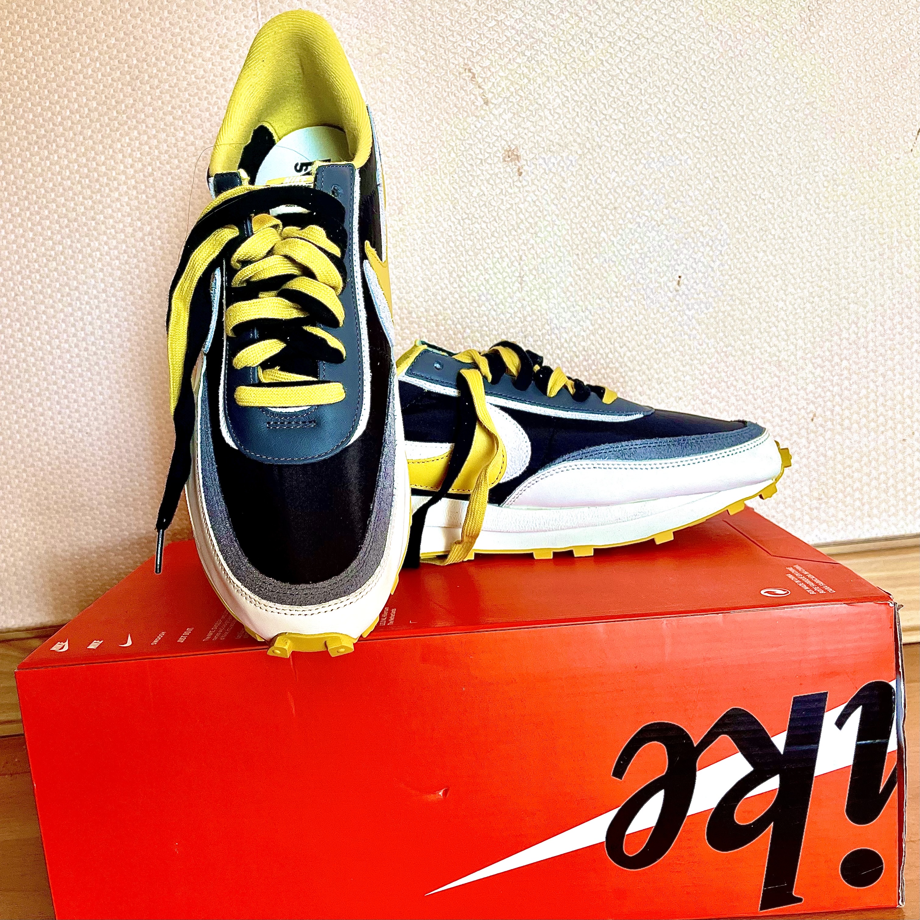 Nike x Sacai x Undercover LDWaffle Black Bright Citron 착용 스타일