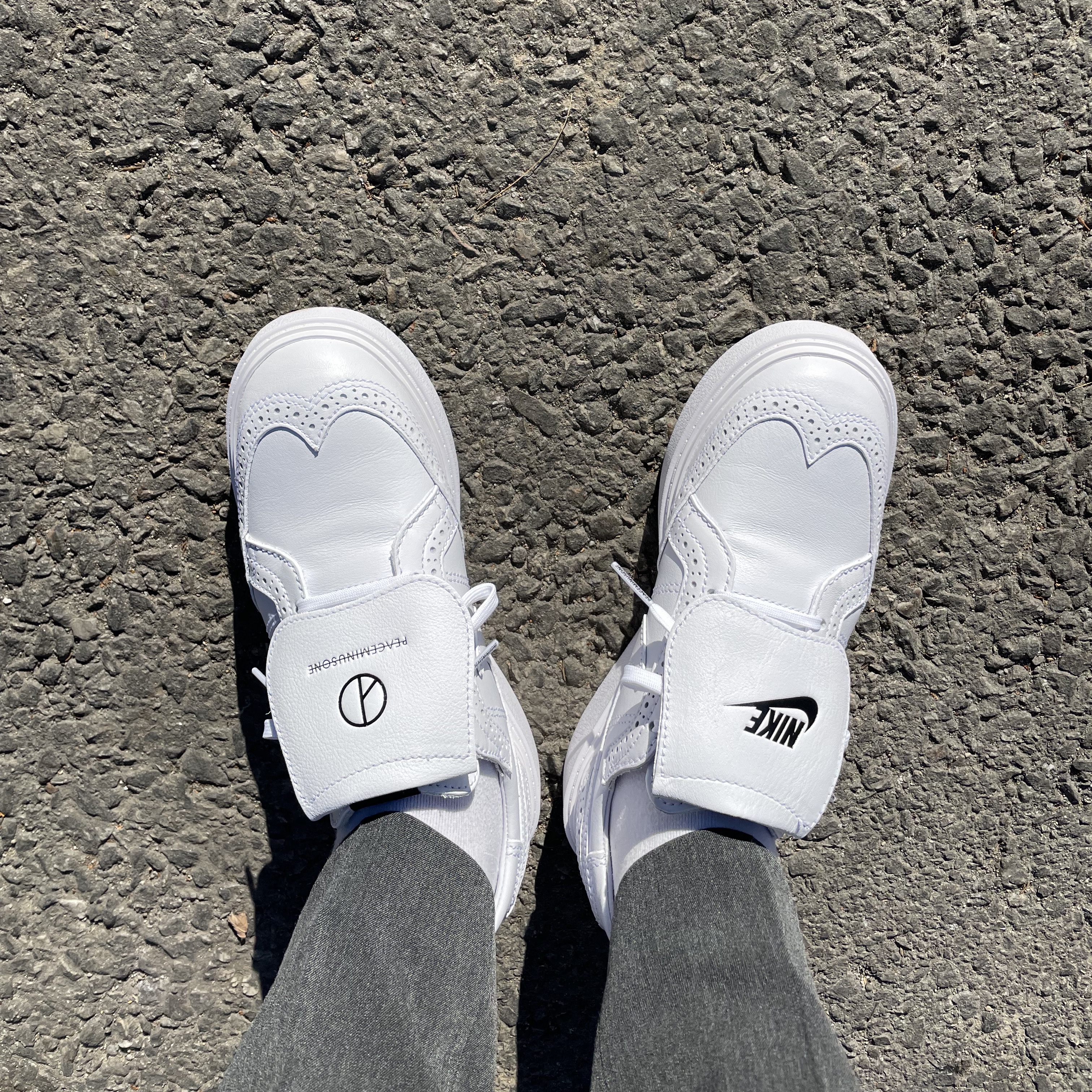 Nike x Peaceminusone Kwondo1 White 착용 스타일 - 1