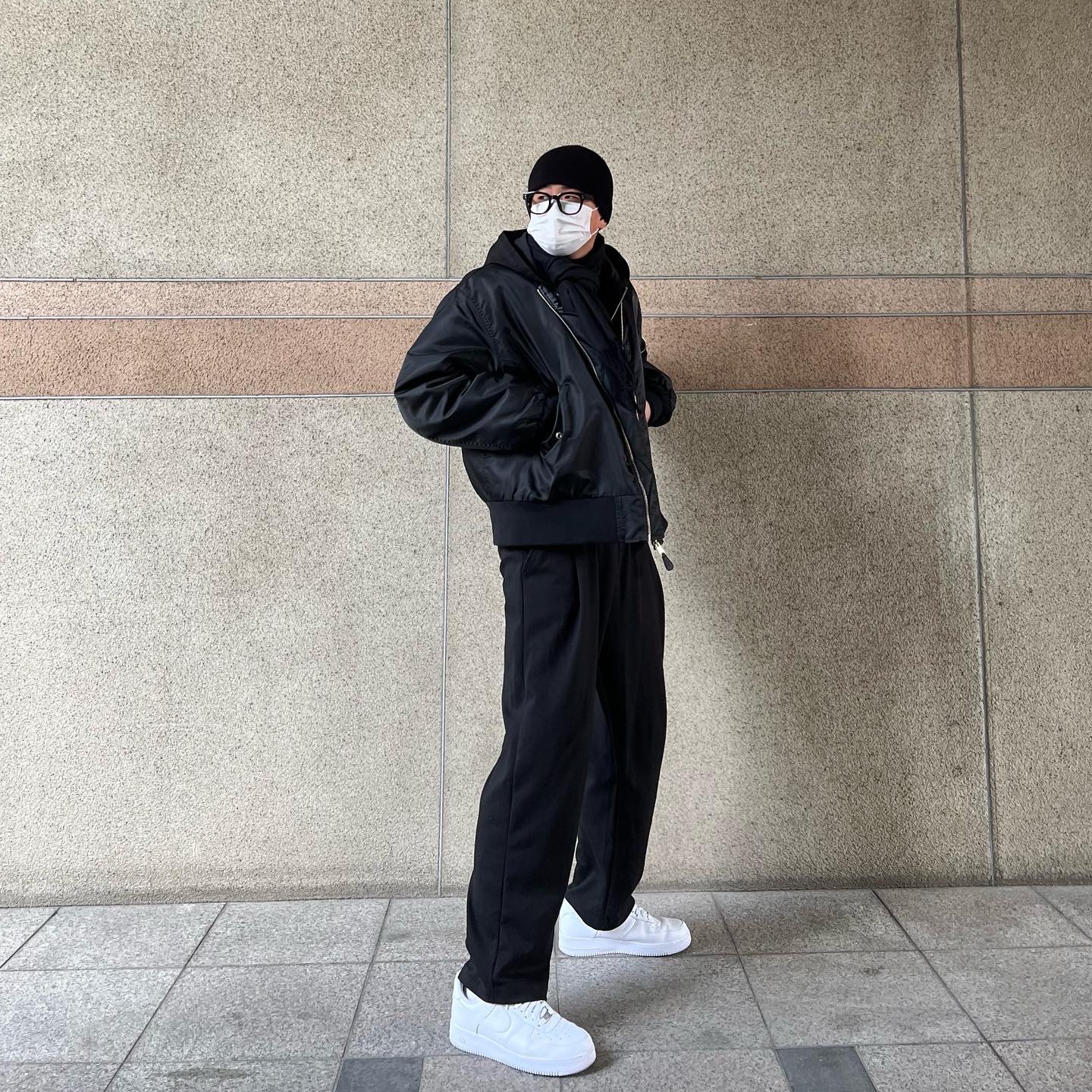 Nike Air Force 1 '07 Low White 착용 스타일 - 1