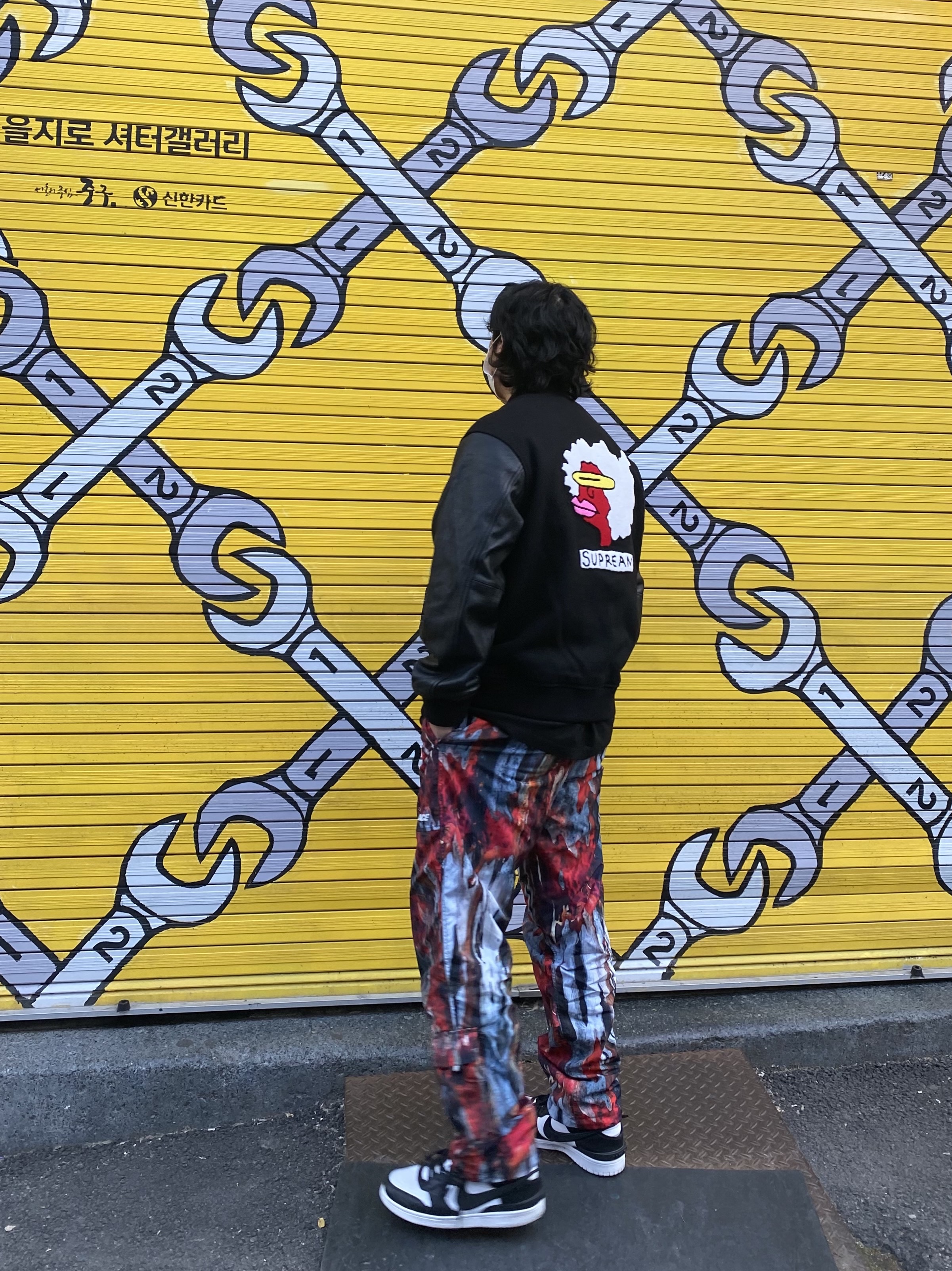 Palace Utility Pants Tree Bark - 21FW, Nike x Ambush Dunk High Black 착용 스타일 - 3