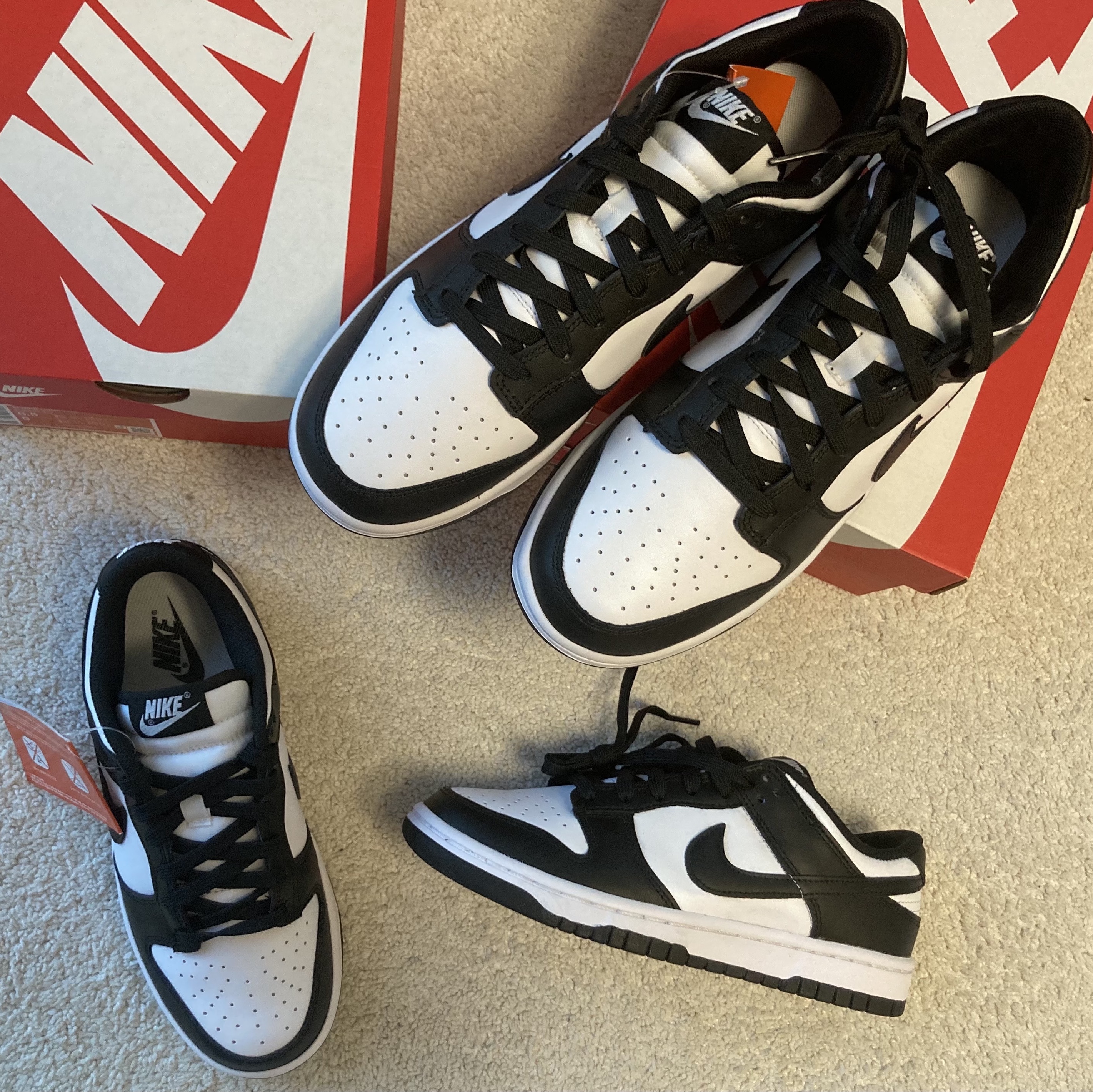 Nike Dunk Low Retro Black, (W) Nike Dunk Low Black 착용 스타일