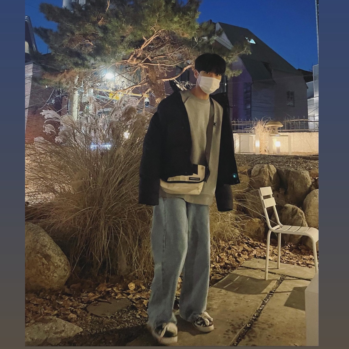 Zara x Ader Error Oversize Sweatshirt Grey, Nike x Peaceminusone Air Force 1 Low Para-Noise 착용 스타일