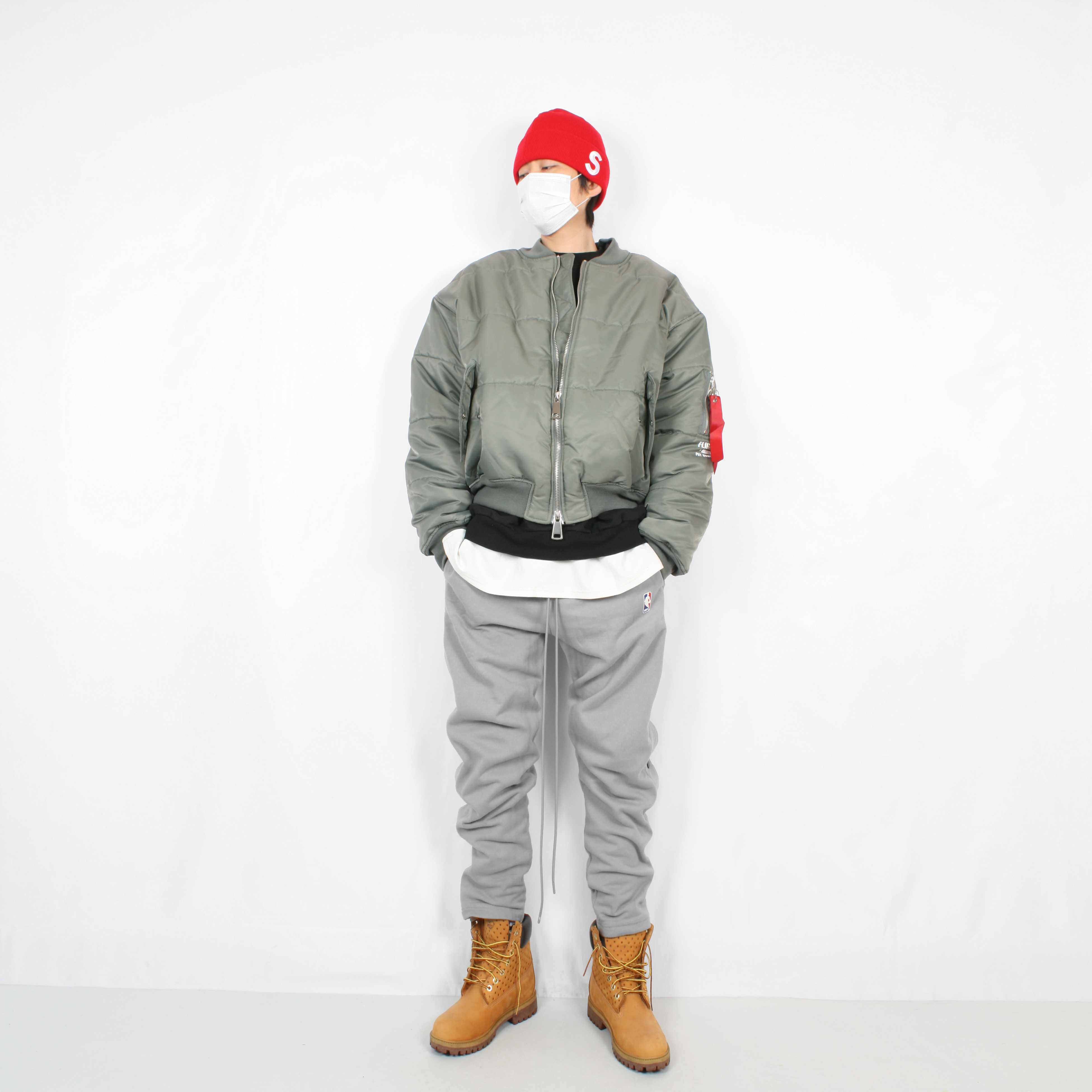 Timberland x Comme des Garcons Shirt x Supreme 6 Inch Boot Wheat - Medium 착용 스타일 - 1