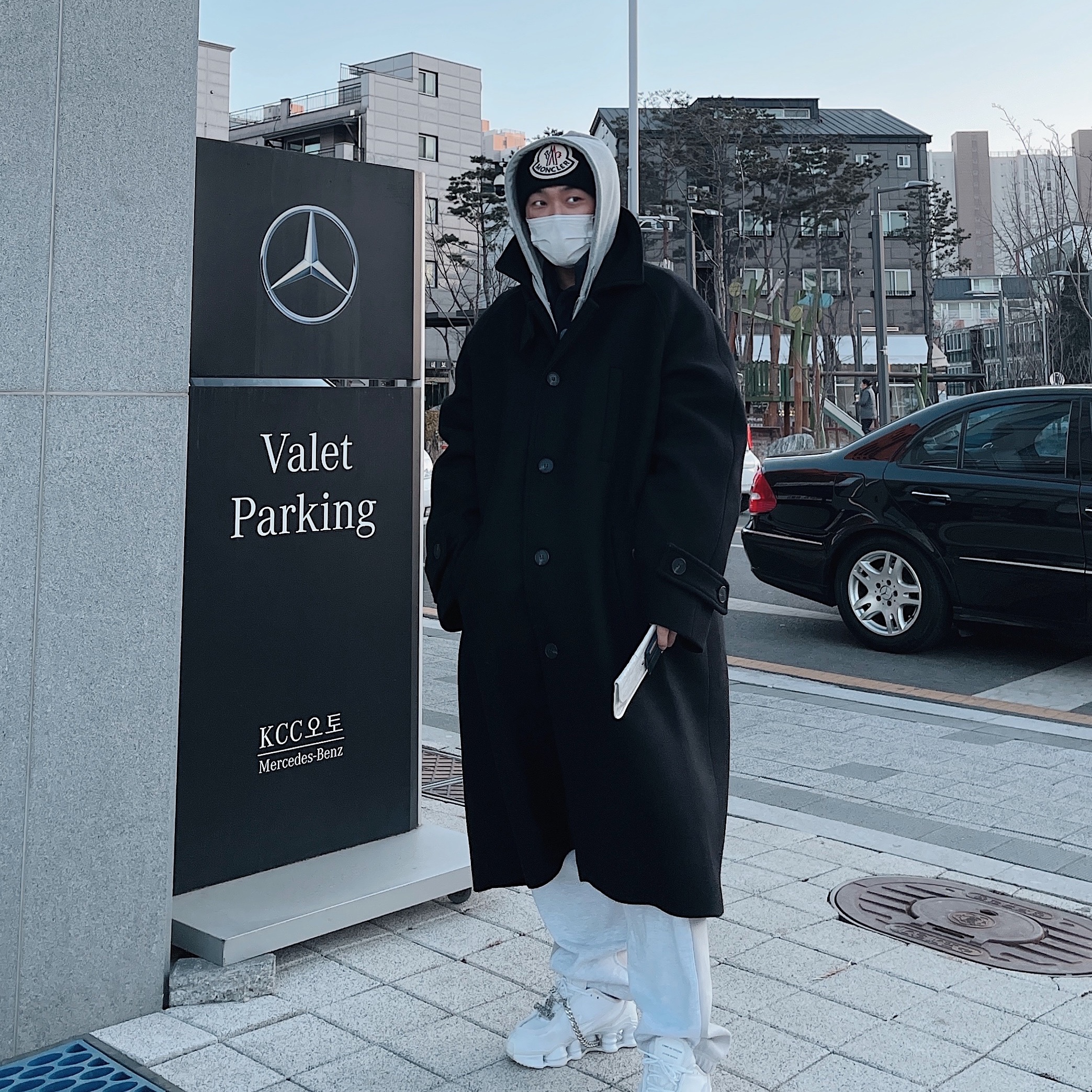 (W) Nike x Comme des Garcons Shox TL White 착용 스타일 - 1
