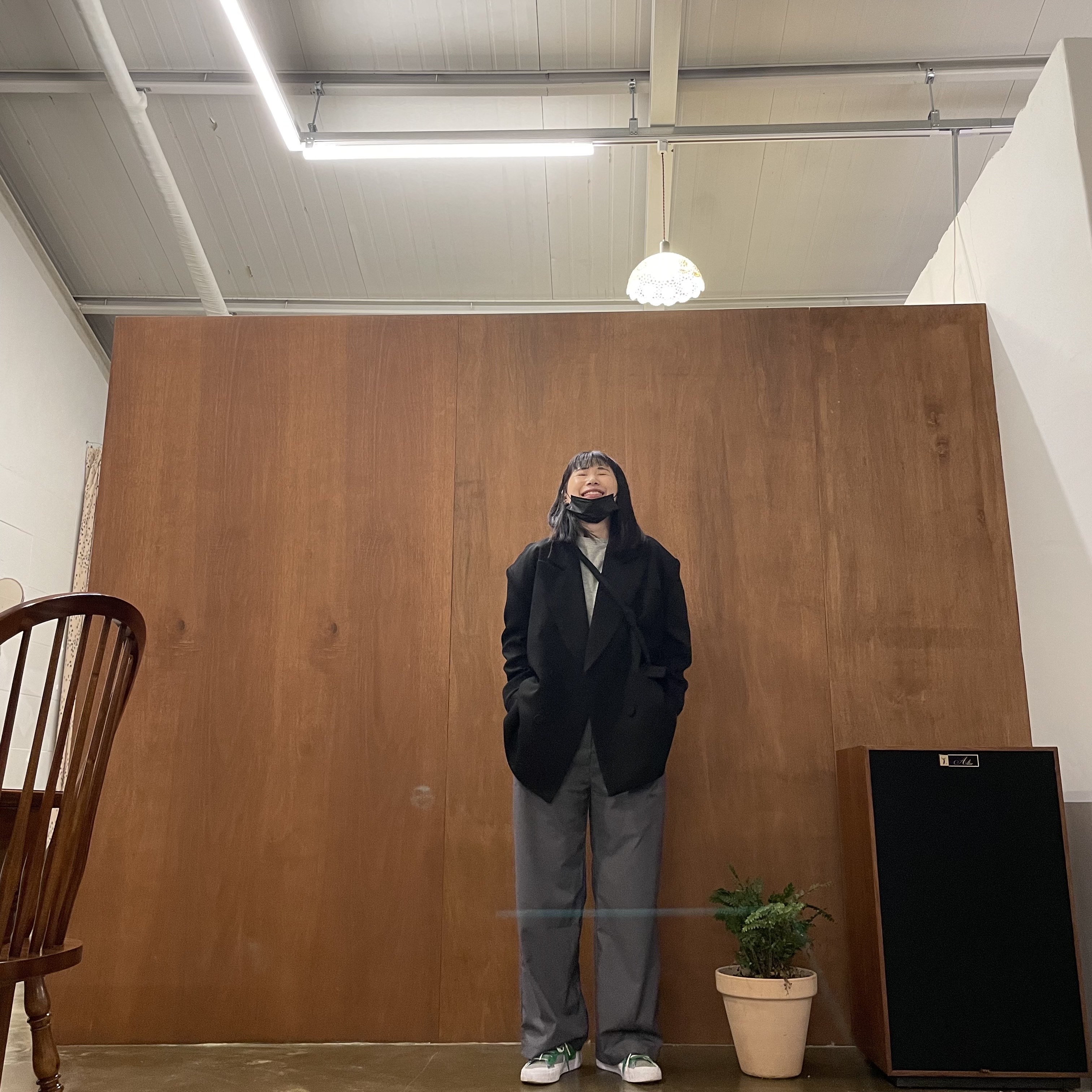 Nike x Sacai Blazer Low Classic Green 착용 스타일 - 1