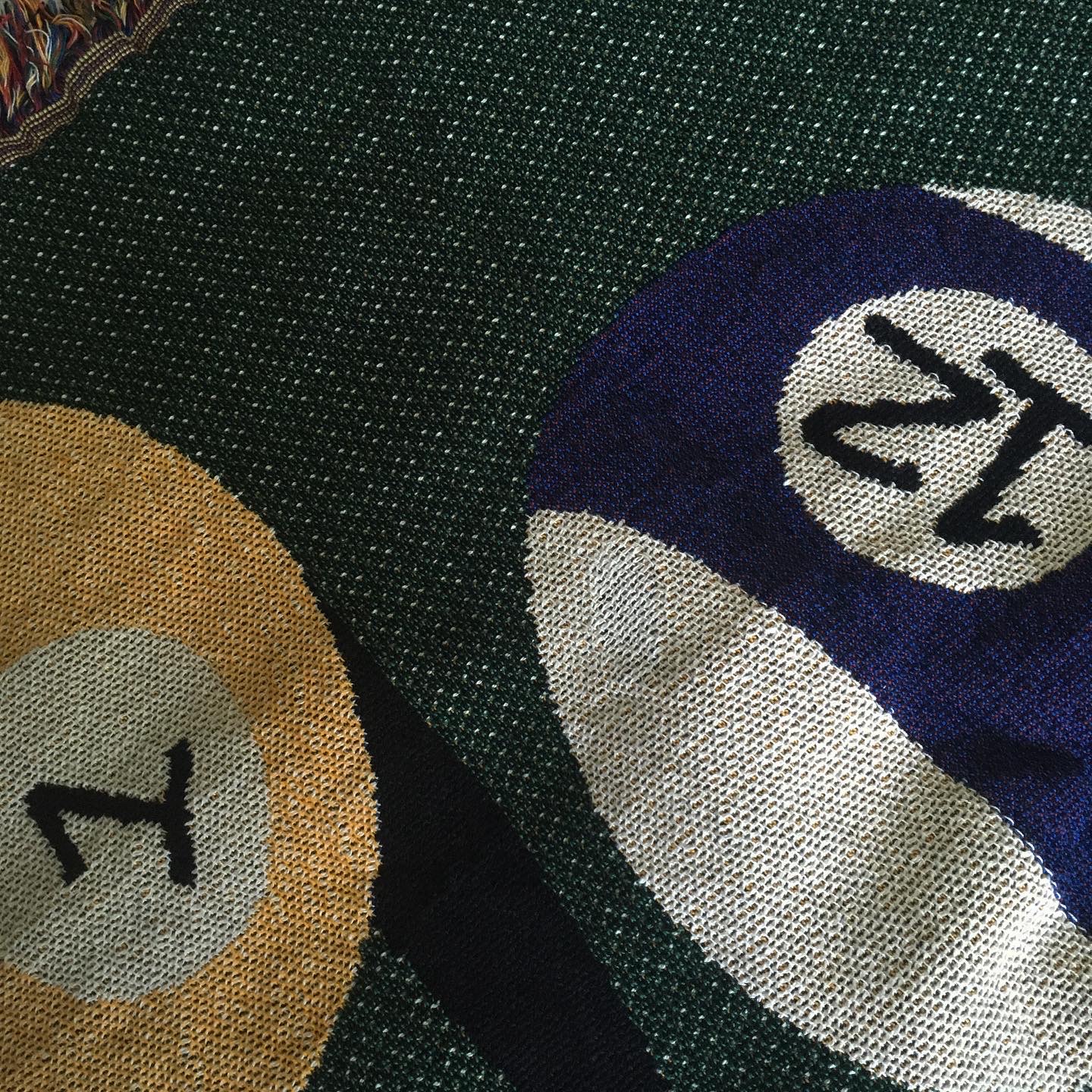Stussy Billiards Tapestry Blanket Green 착용 스타일 - 3