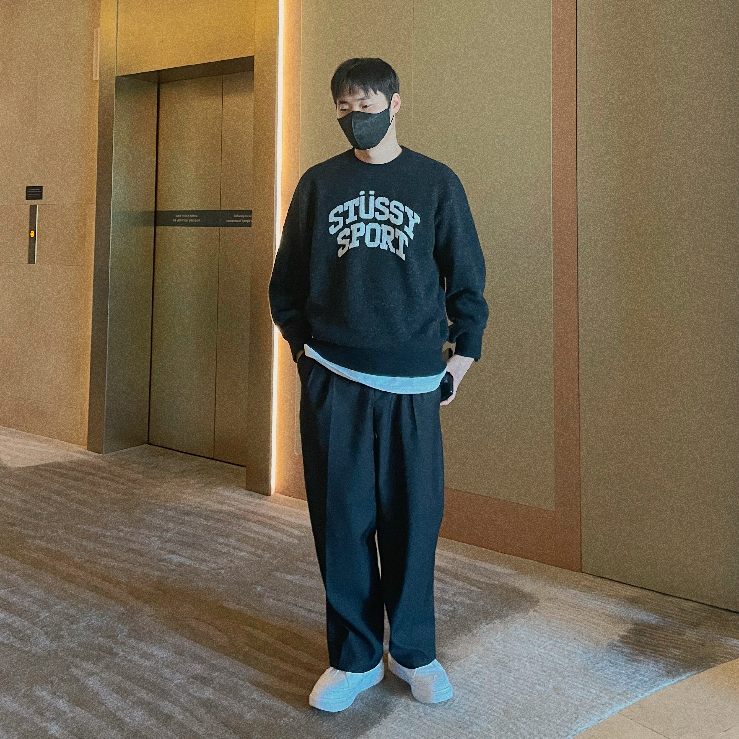 Nike x Peaceminusone Kwondo1 White 착용 스타일