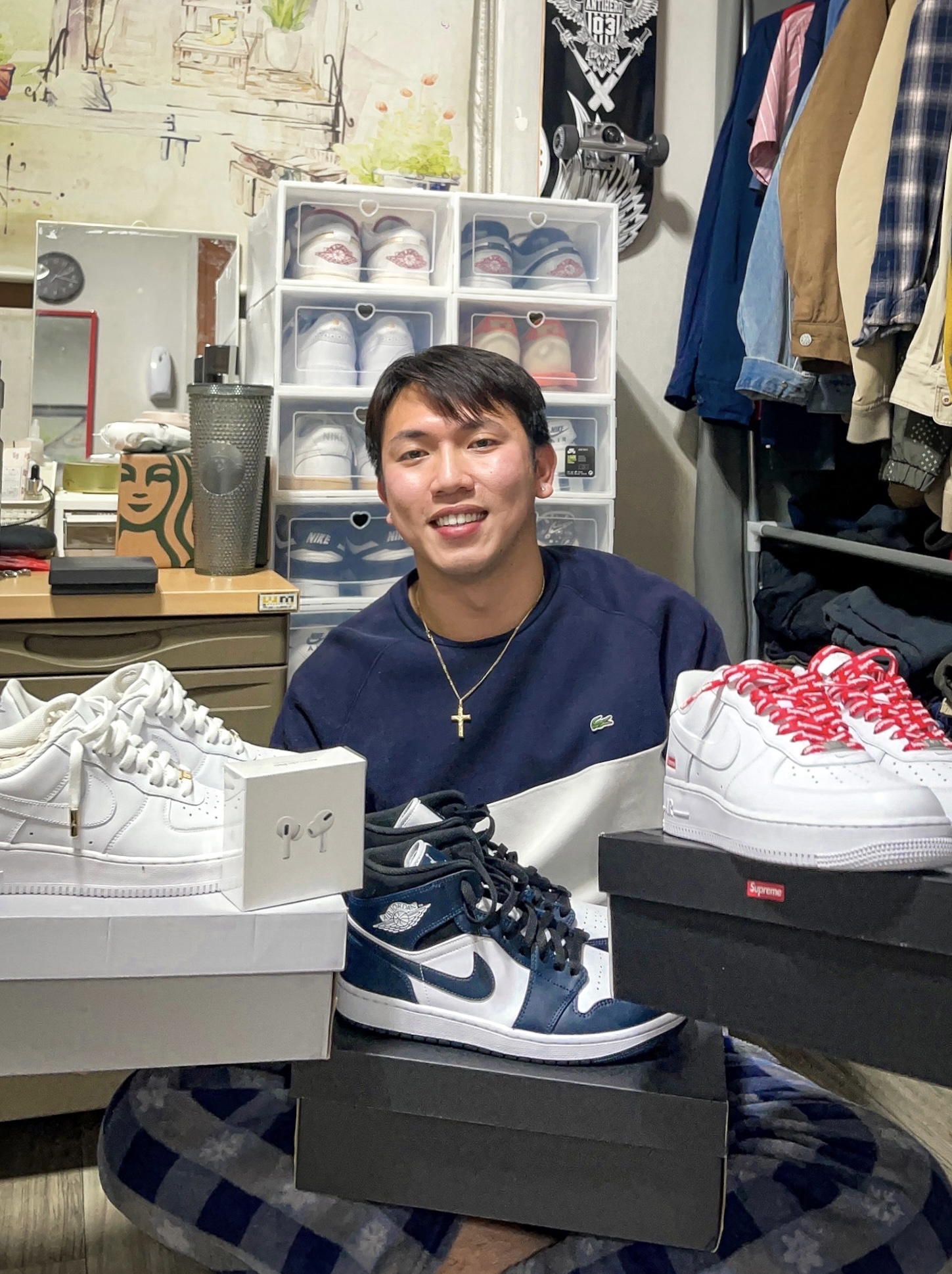 Nike x Supreme Air Force 1 Low White, Nike Air Force 1 '07 Low White 착용 스타일