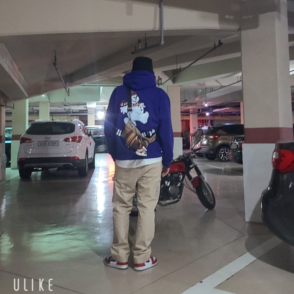 Supreme Snowman Hooded Sweatshirt Dark Royal - 21FW, Jordan 1 Retro High Spider-Man Origin Story 착용 스타일 - 2