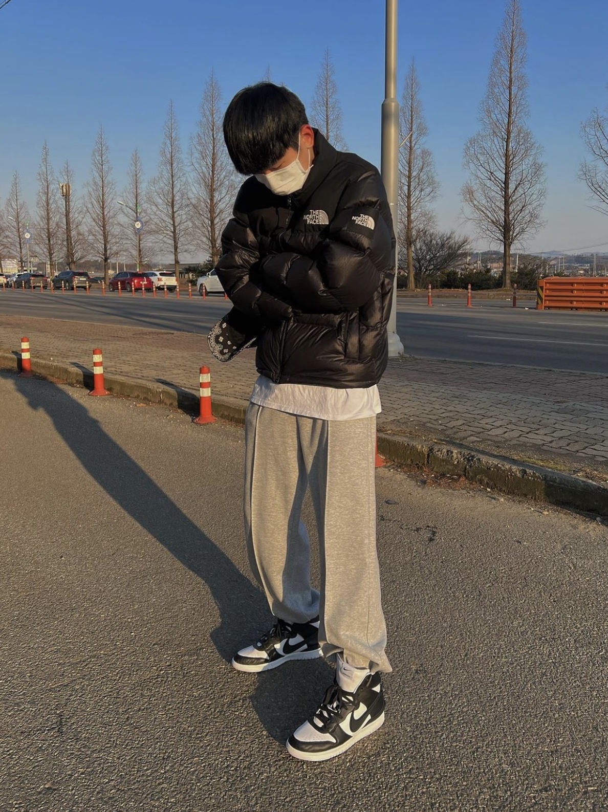 Supreme Bandana Camp Cap Black - 21SS, Nike x Ambush Dunk High Black 착용 스타일