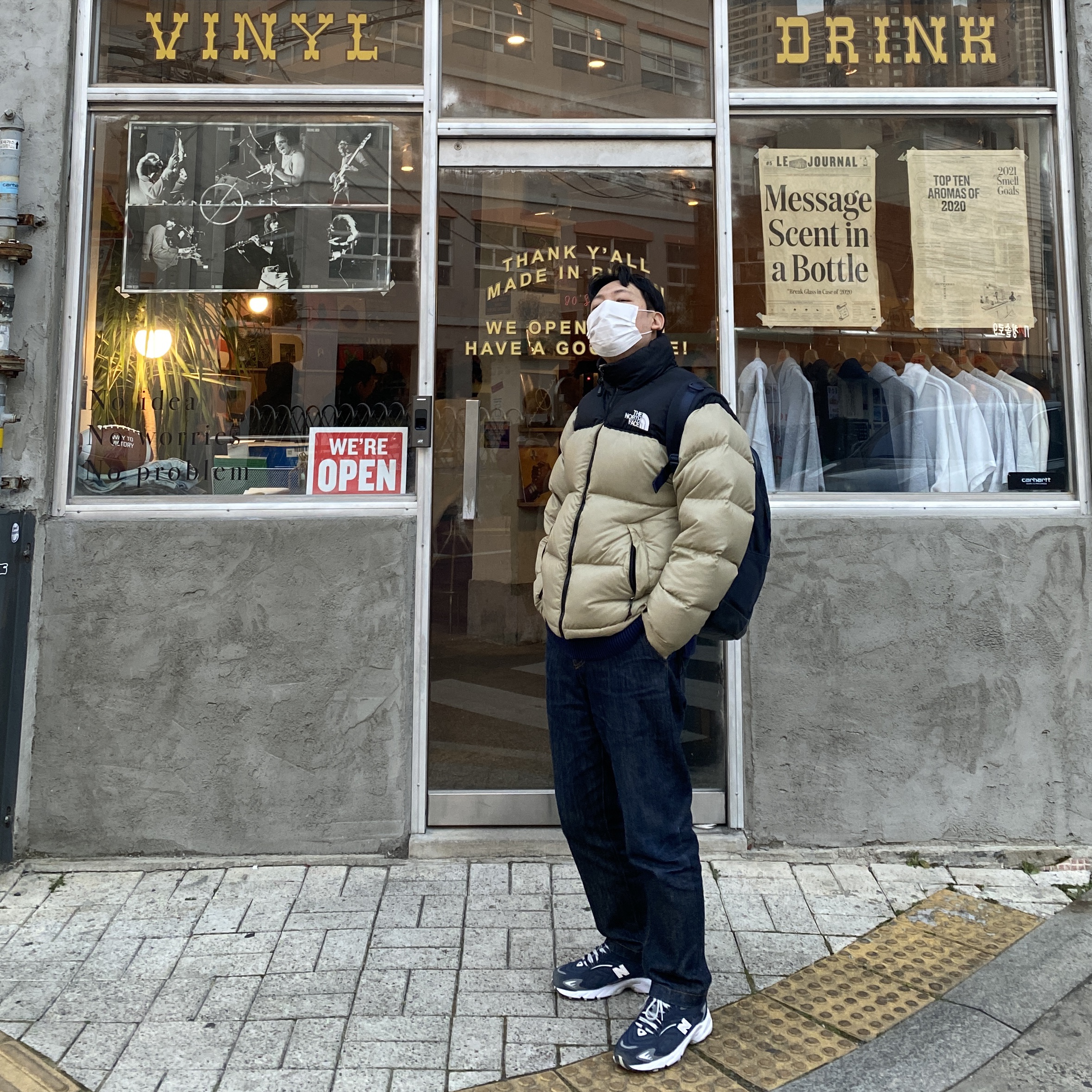 New Balance 725 Navy 착용 스타일