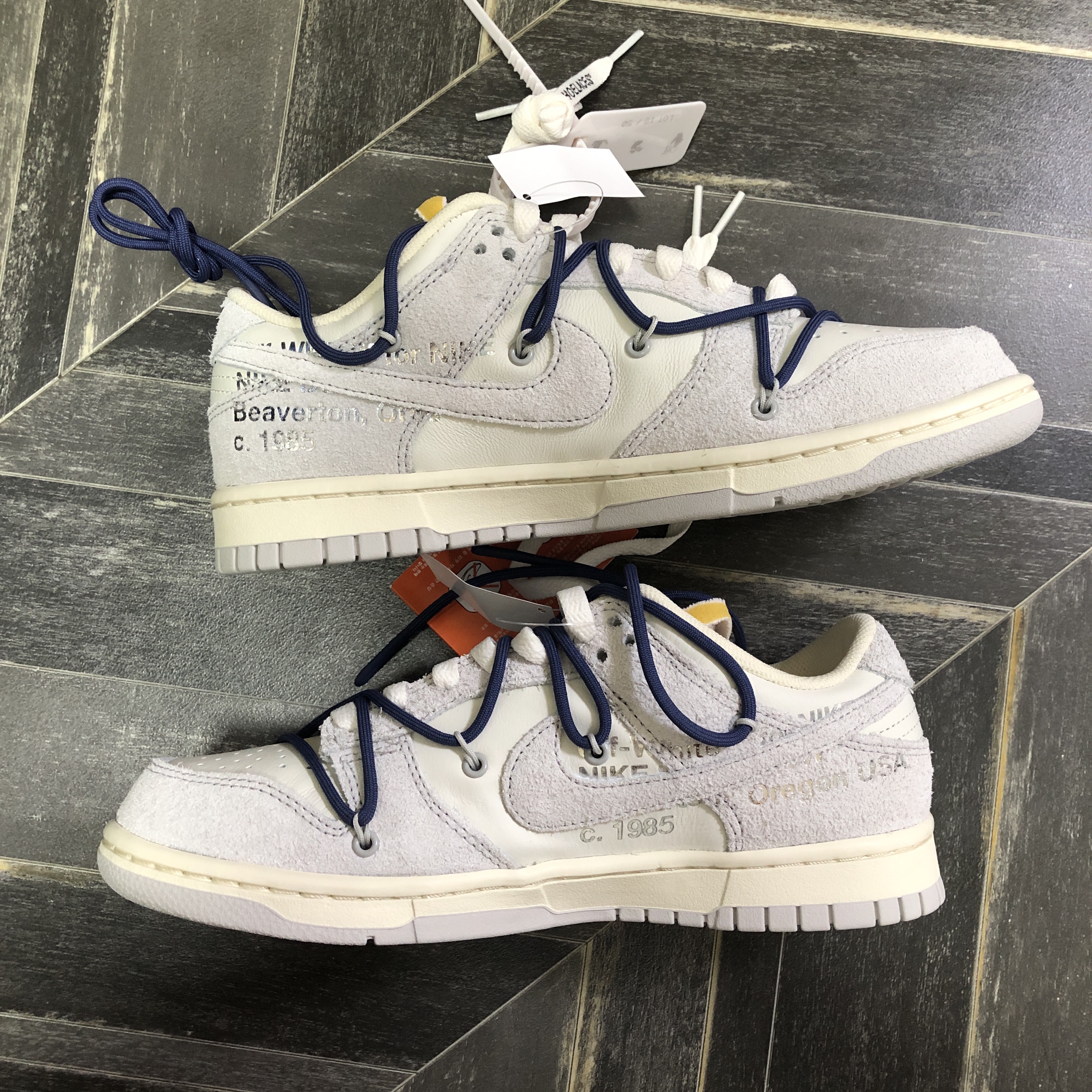 Nike x Off-White Dunk Low The 50 - Lot 18 착용 스타일