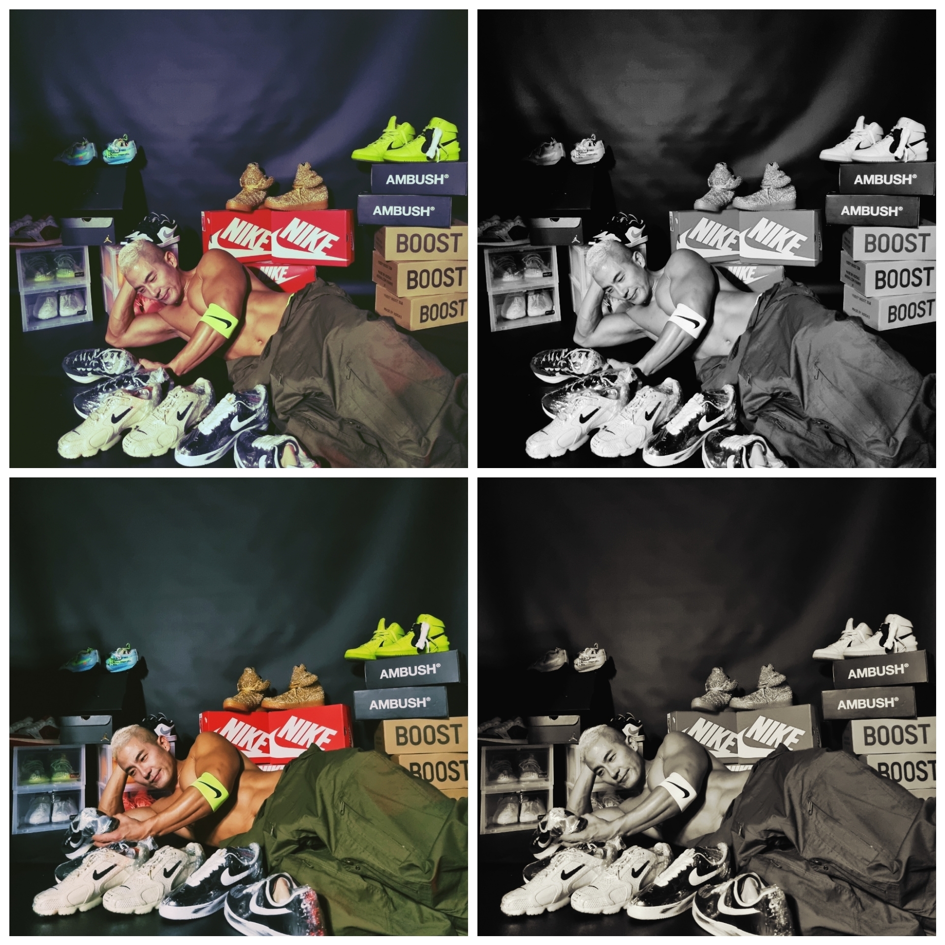 Nike x Ambush Dunk High Flash Lime 착용 스타일 - 1