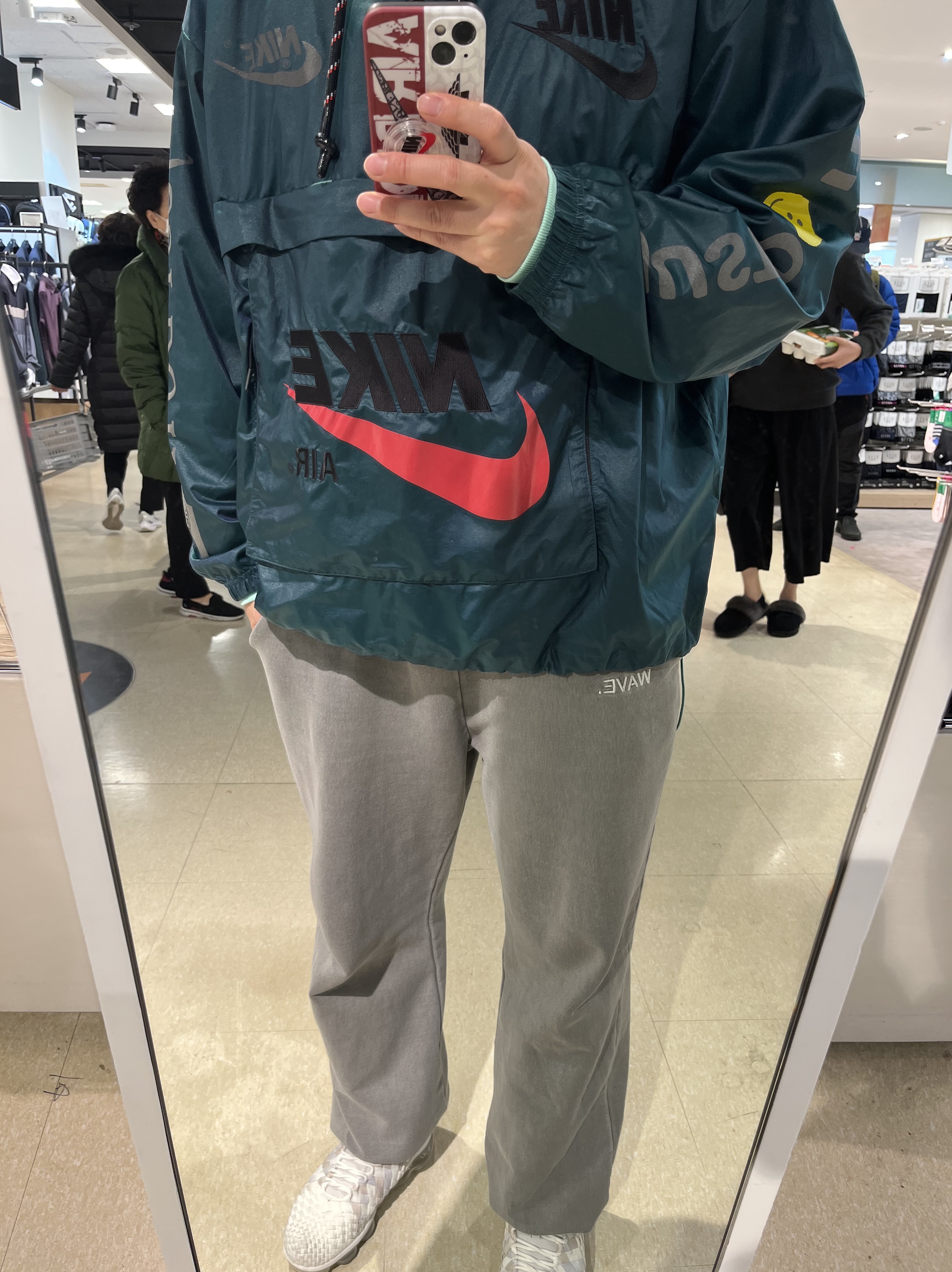 Nike x Cactus Plant Flea Market Anorak Teal 착용 스타일