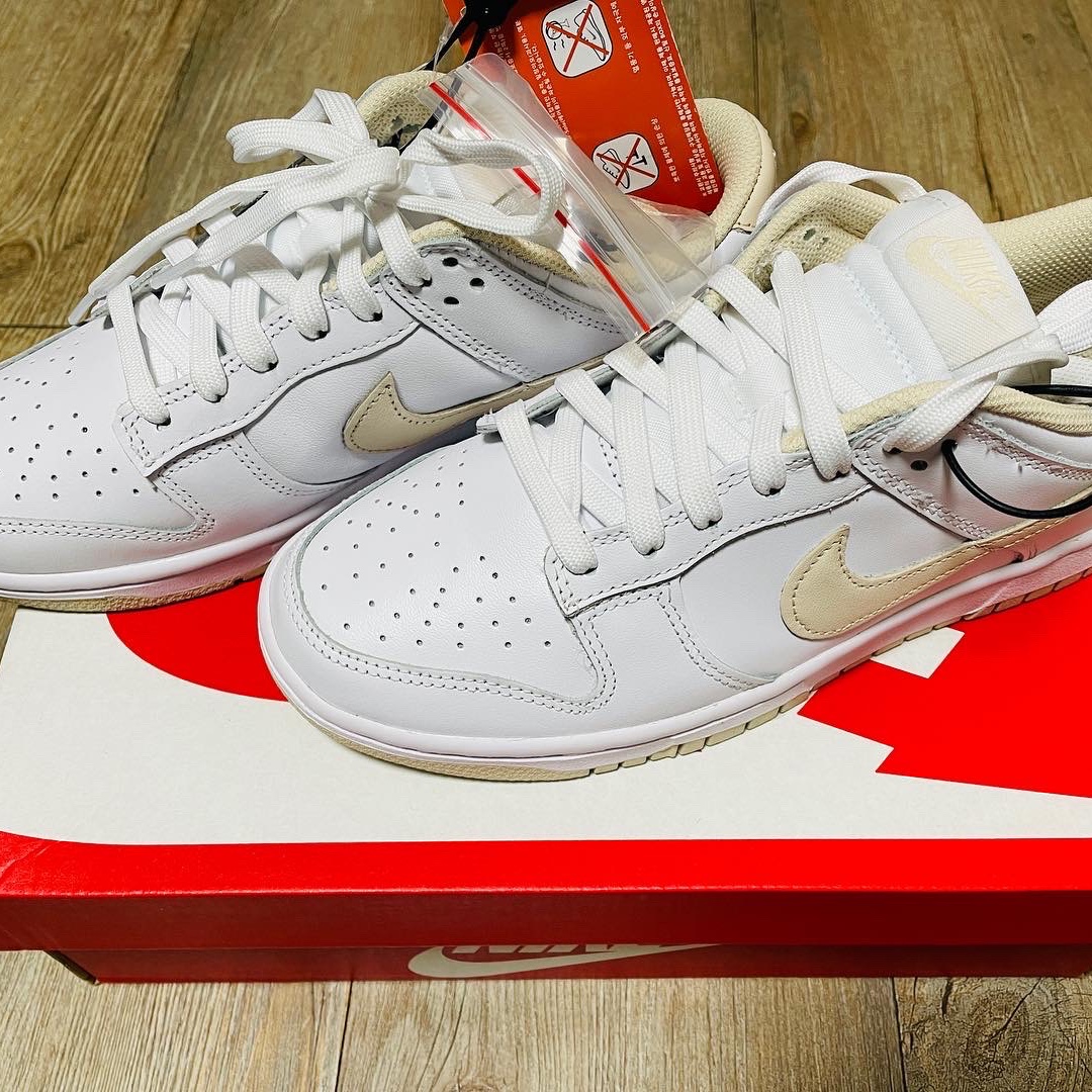 (W) Nike Dunk Low Pearl White 착용 스타일 - 3