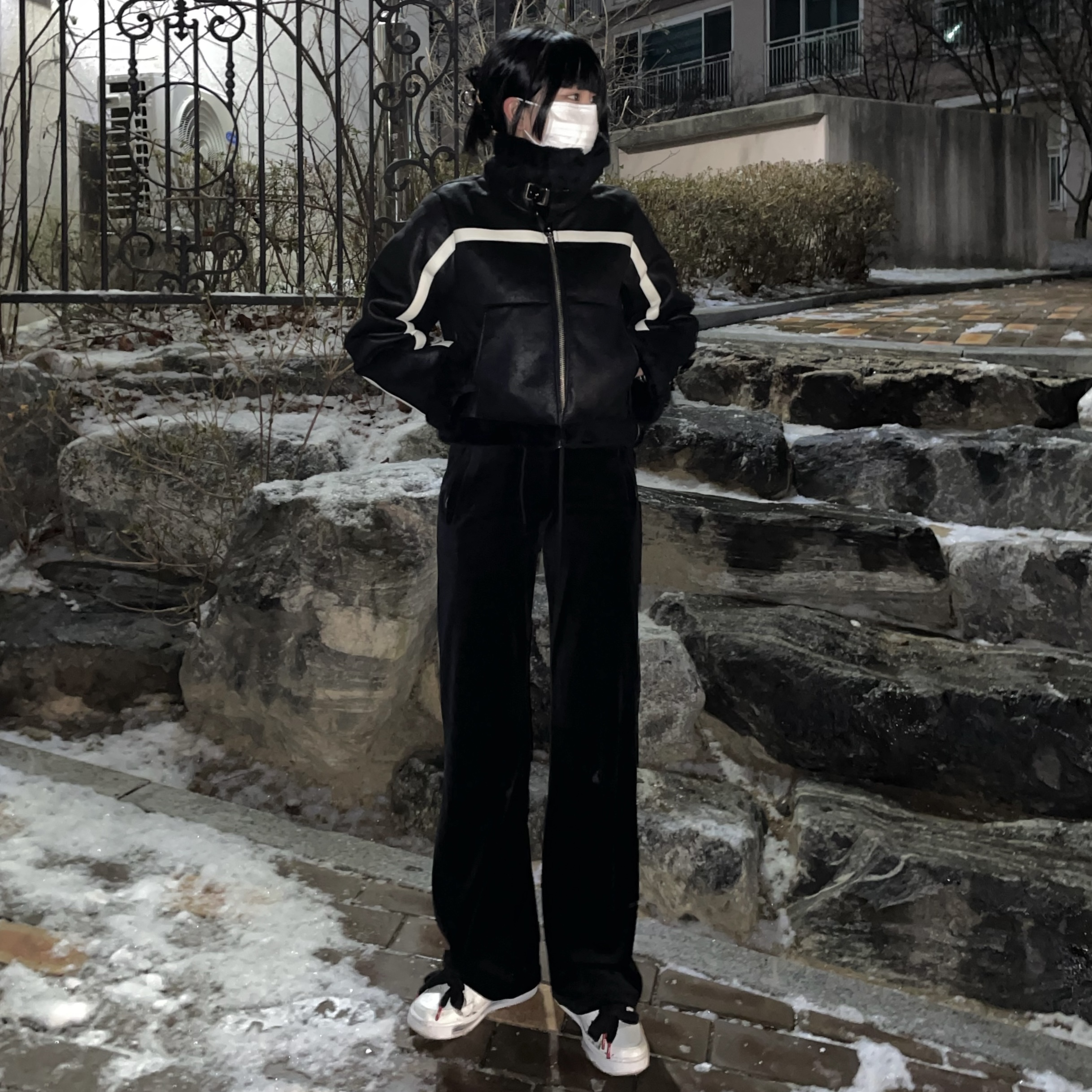 Nike x Peaceminusone Air Force 1 Low Para-Noise 2.0 착용 스타일