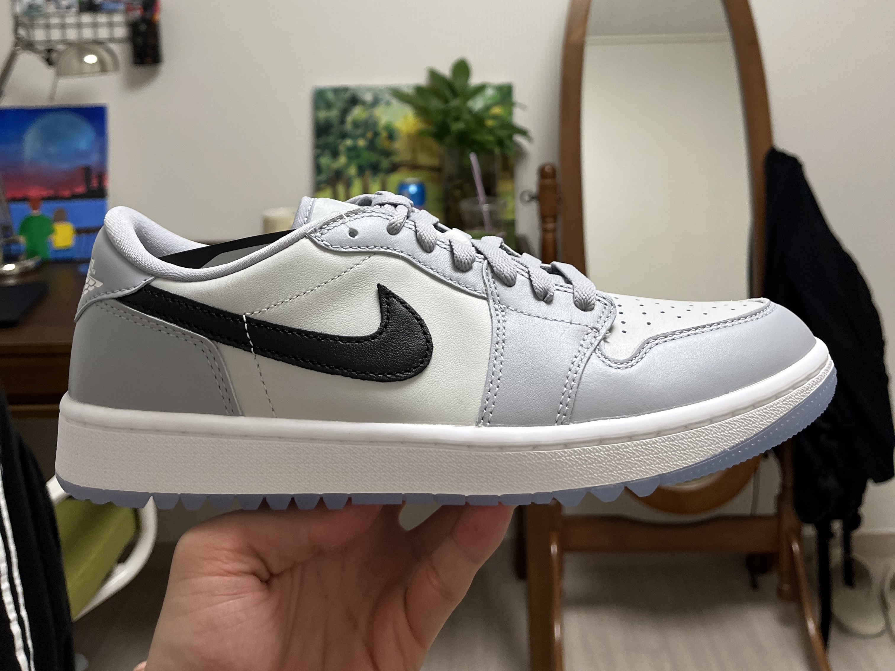 Jordan 1 Low Golf Wolf Grey 착용 스타일
