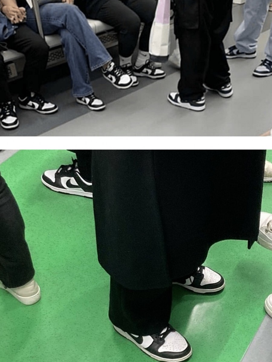 Nike Dunk Low Retro Black 착용 스타일 - 2
