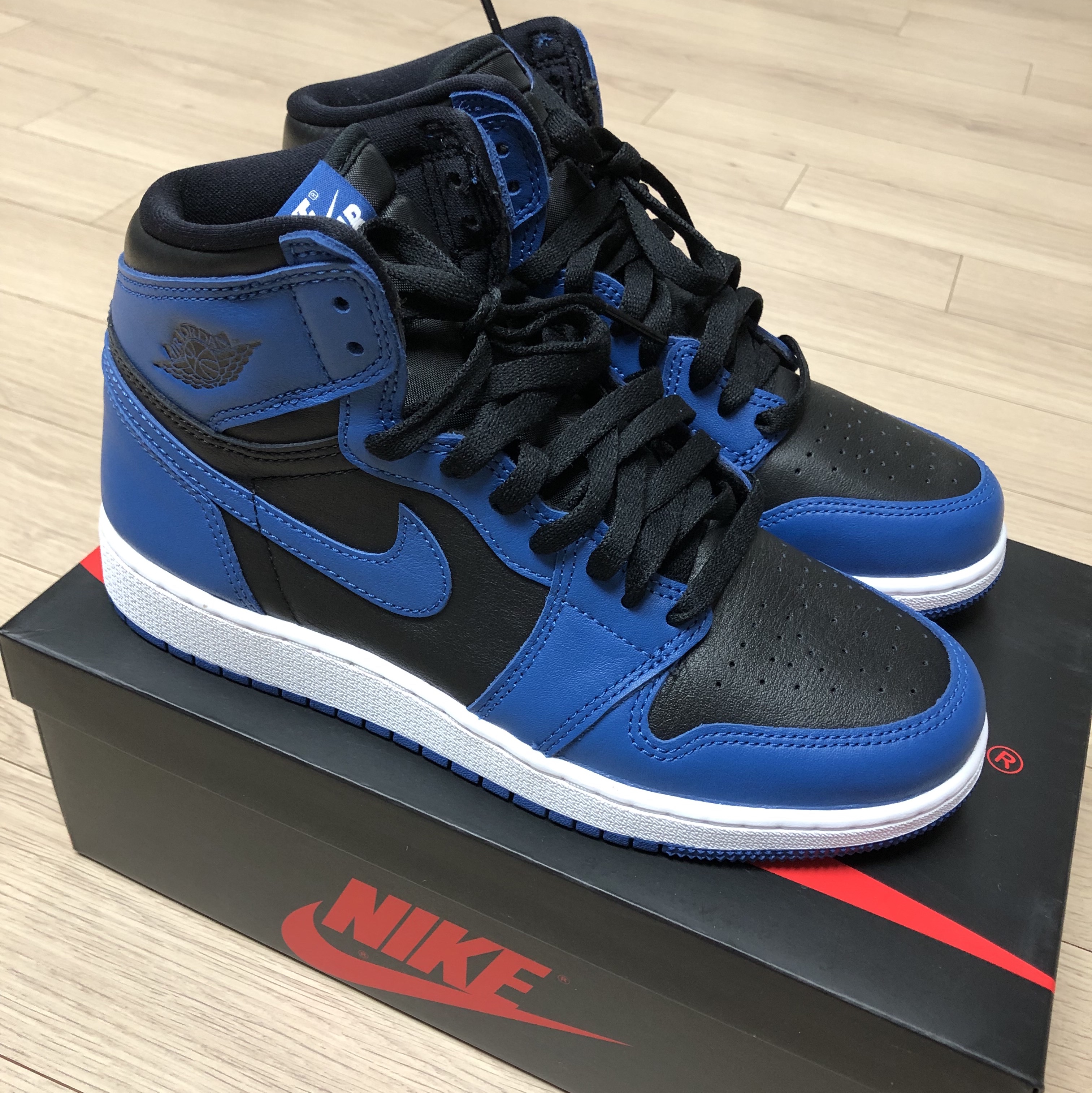 (GS) Jordan 1 Retro High OG Dark Marina Blue 착용 스타일 - 4