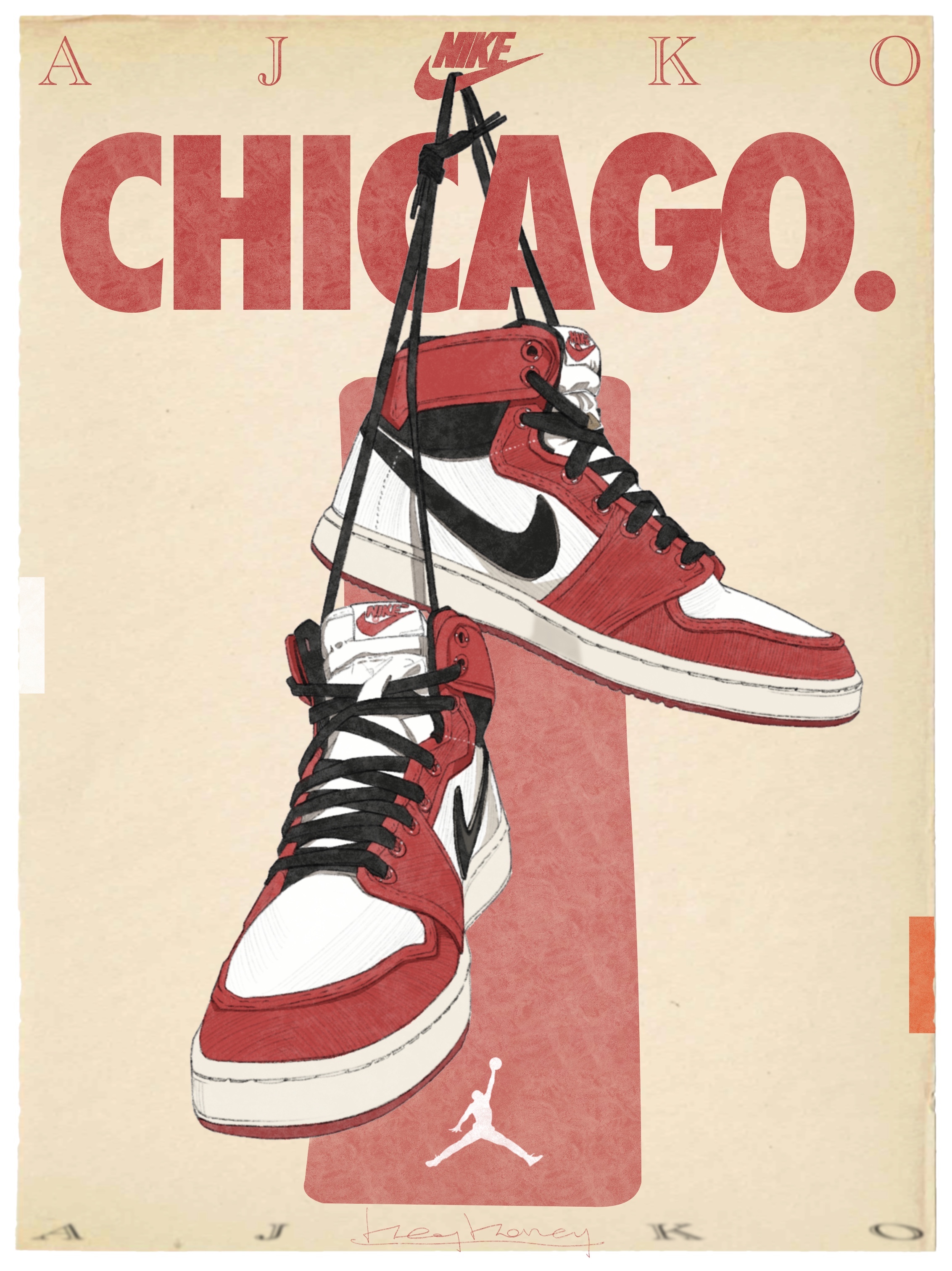 Jordan 1 KO Chicago 2021 착용 스타일 - 1
