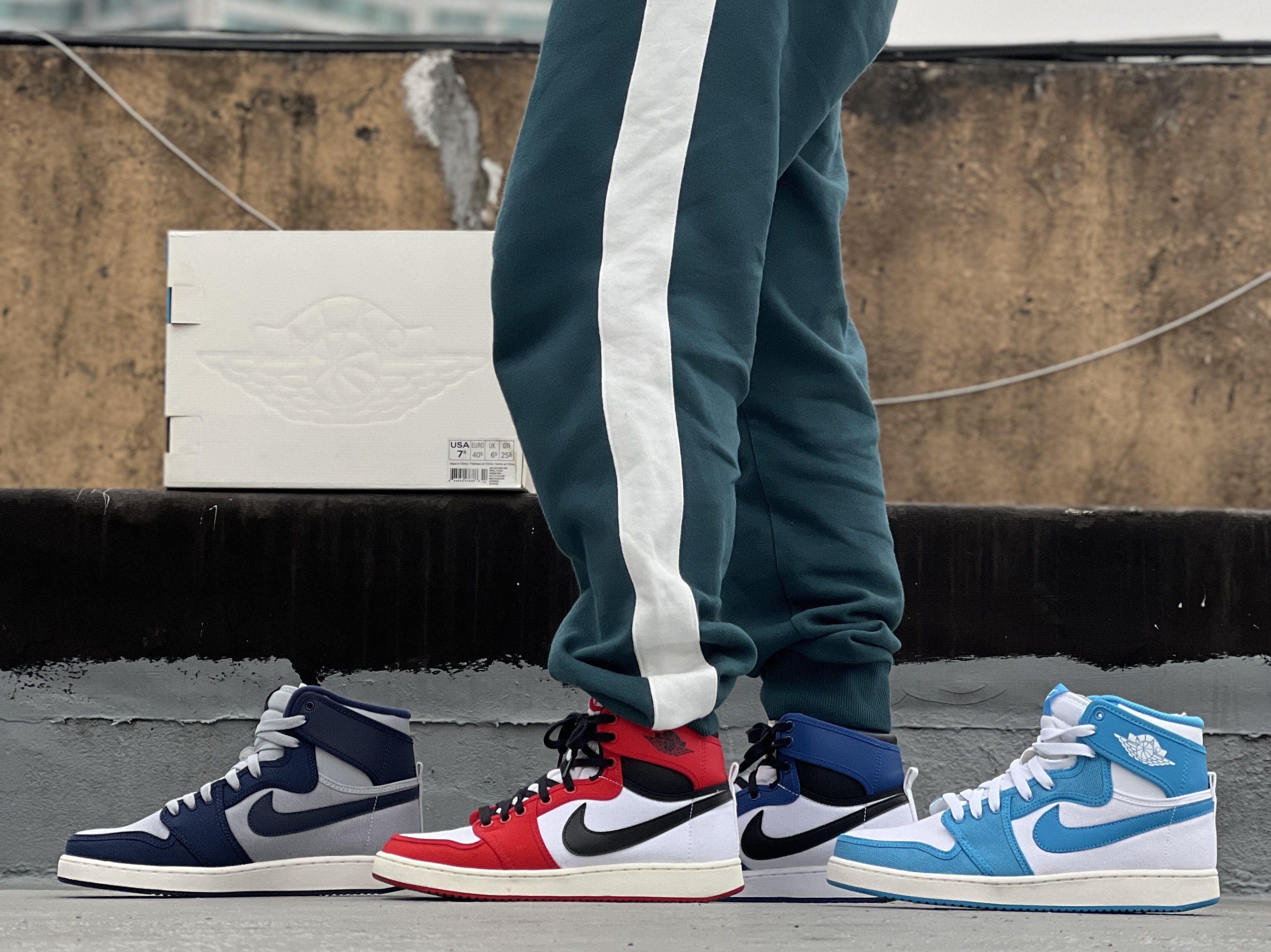 Jordan 1 KO Chicago 2021, Jordan 1 KO Storm Blue 착용 스타일 - 2