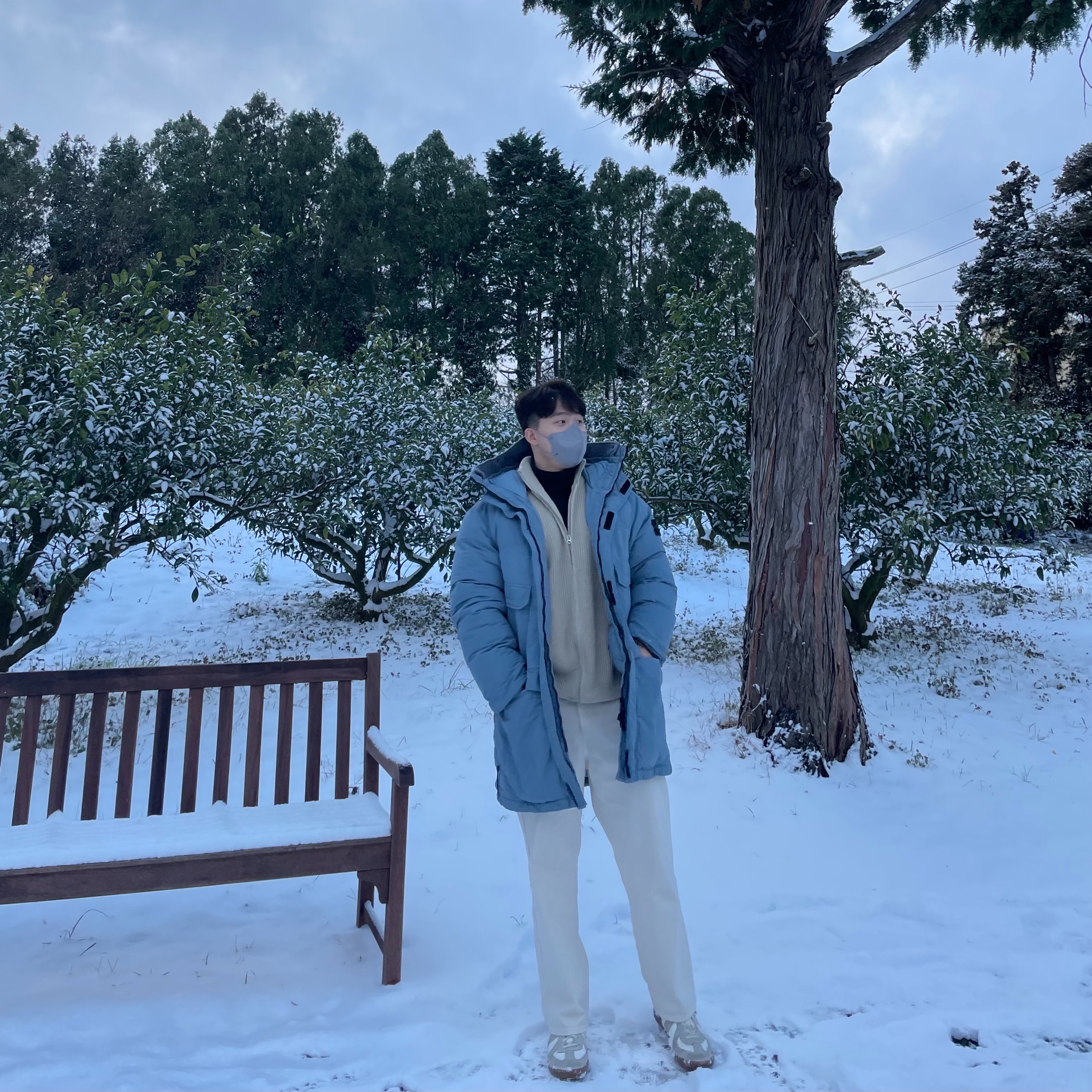 Stone Island 70333 Naslan Down-TC Parka Olive - 21FW 착용 스타일 - 2