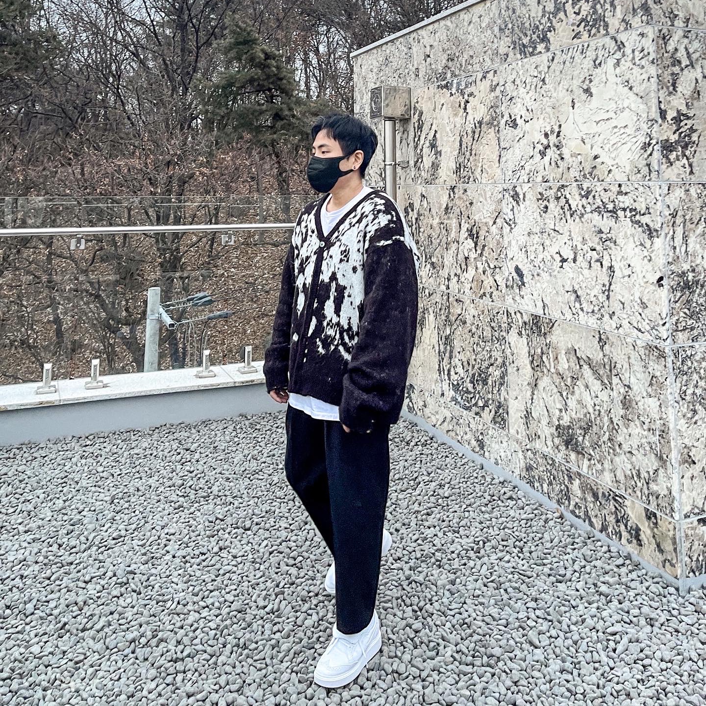 Nike x Peaceminusone Kwondo1 White 착용 스타일 - 2