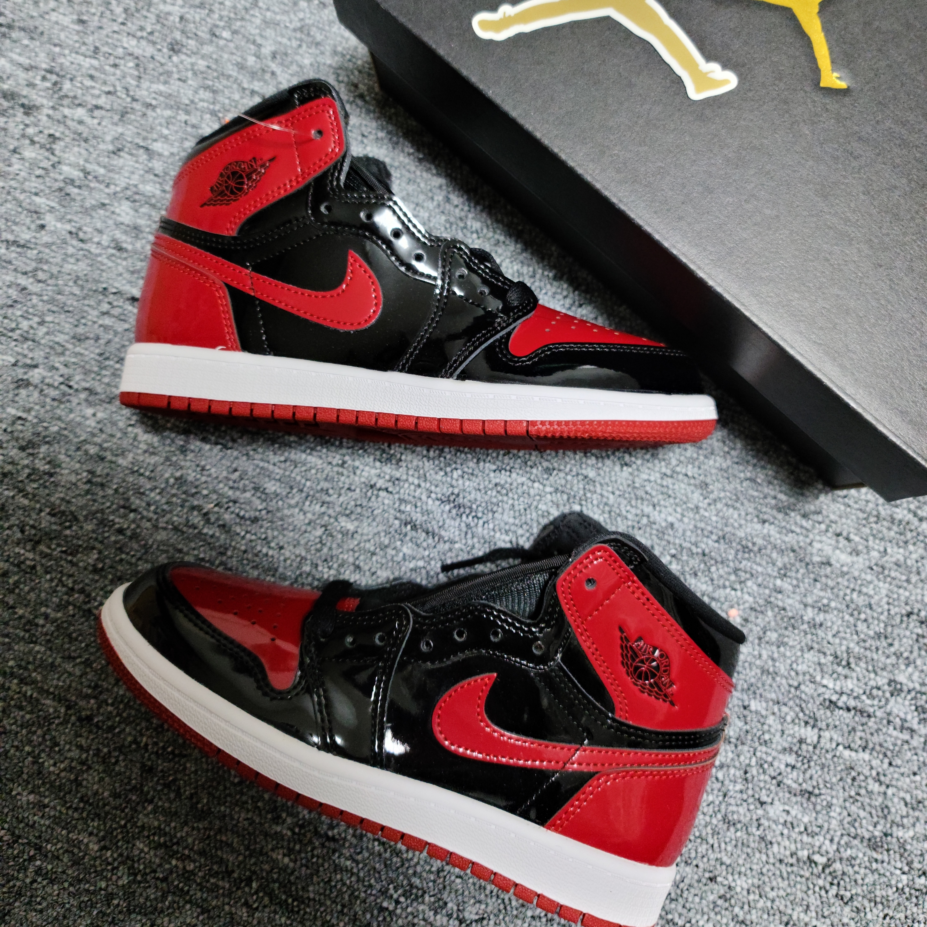 (GS) Jordan 1 Retro High OG Patent Bred 착용 스타일