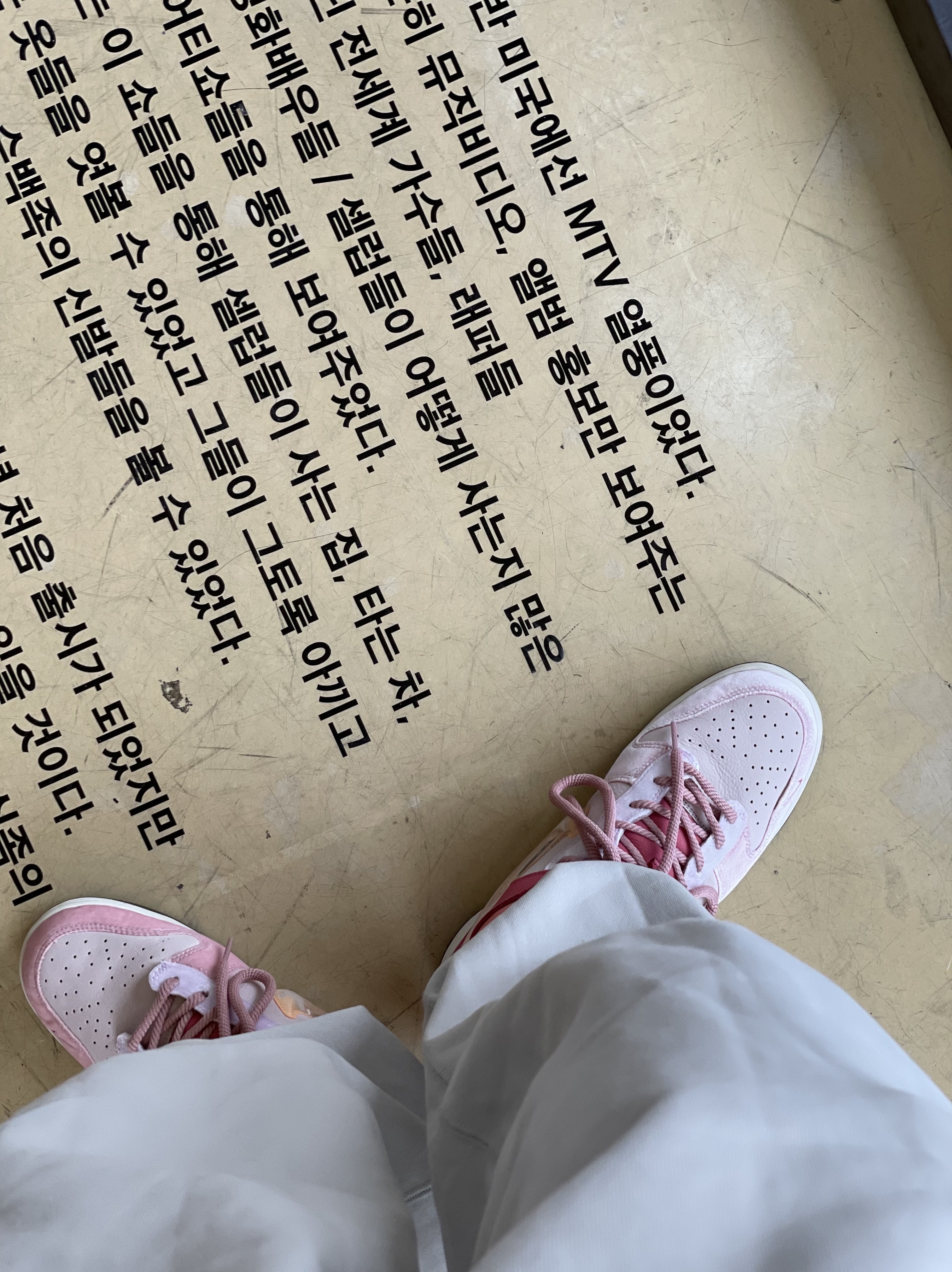 Nike NRG Solo Swoosh Fleece Pants Light Bone - US/EU, Nike x Social Status Dunk Mid Free Lunch Strawberry Milk 착용 스타일 - 2
