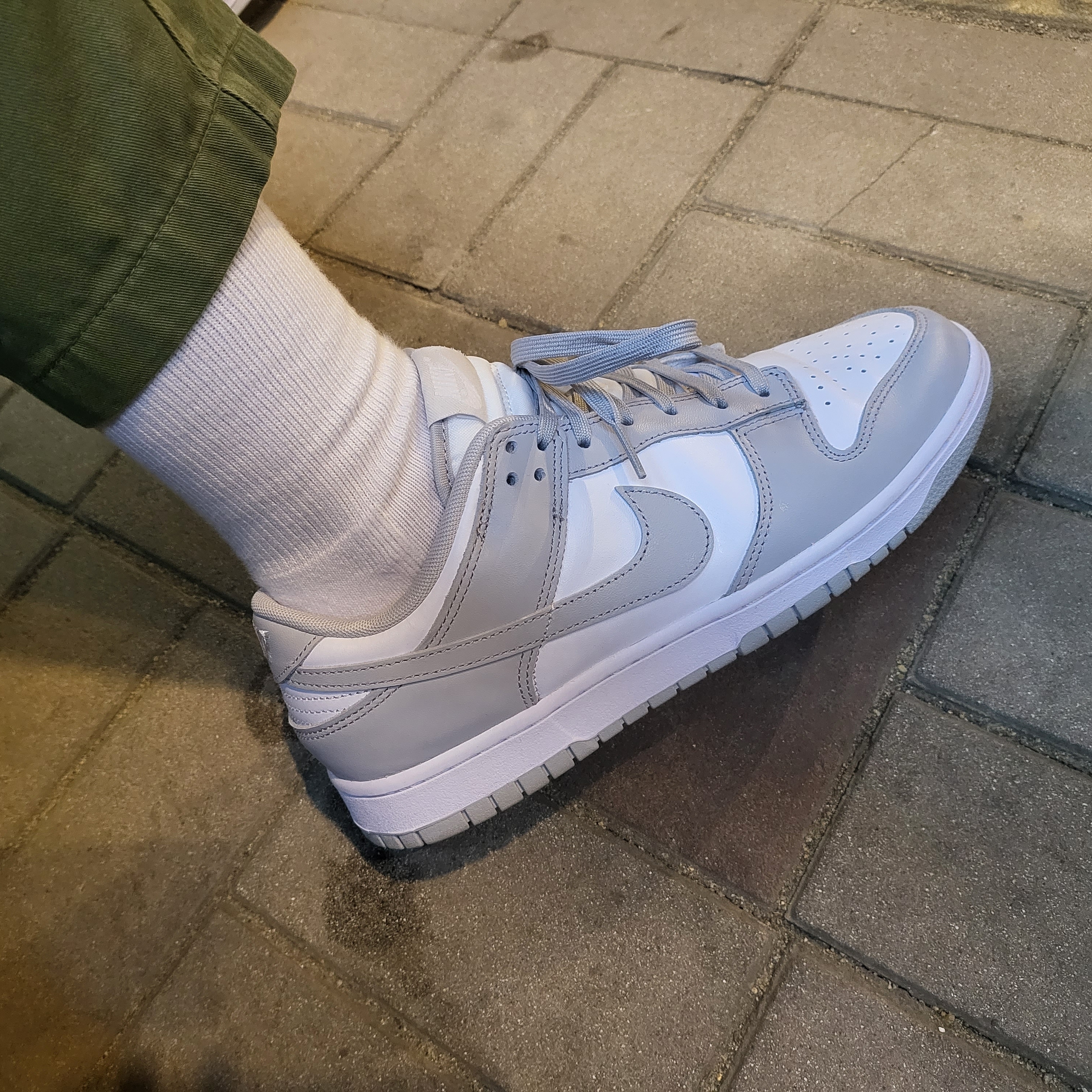 Nike Dunk Low Retro Grey Fog 착용 스타일 - 1