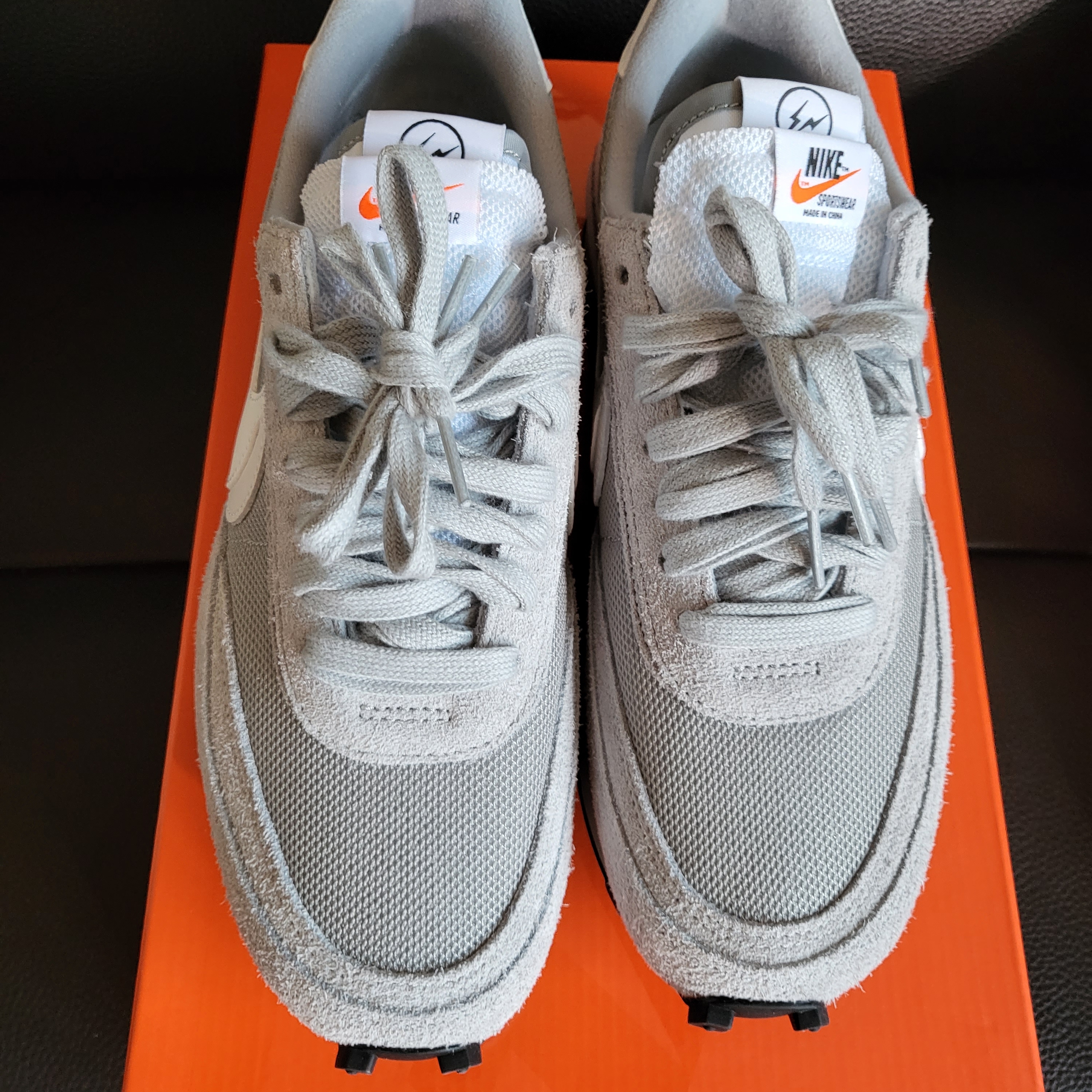 Nike x Sacai x Fragment LDWaffle Light Smoke Grey 착용 스타일 - 1