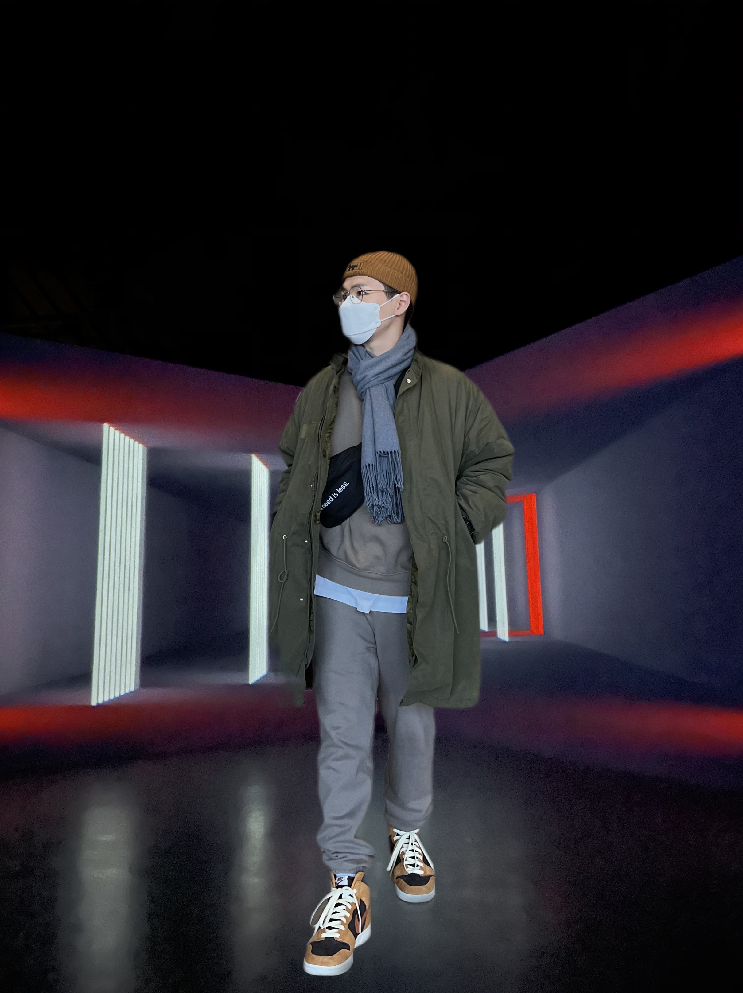Nike Dunk High Retro PRM Dark Curry, Essentials Pull-Over Crewneck Sweatshirt Taupe - 21SS 착용 스타일