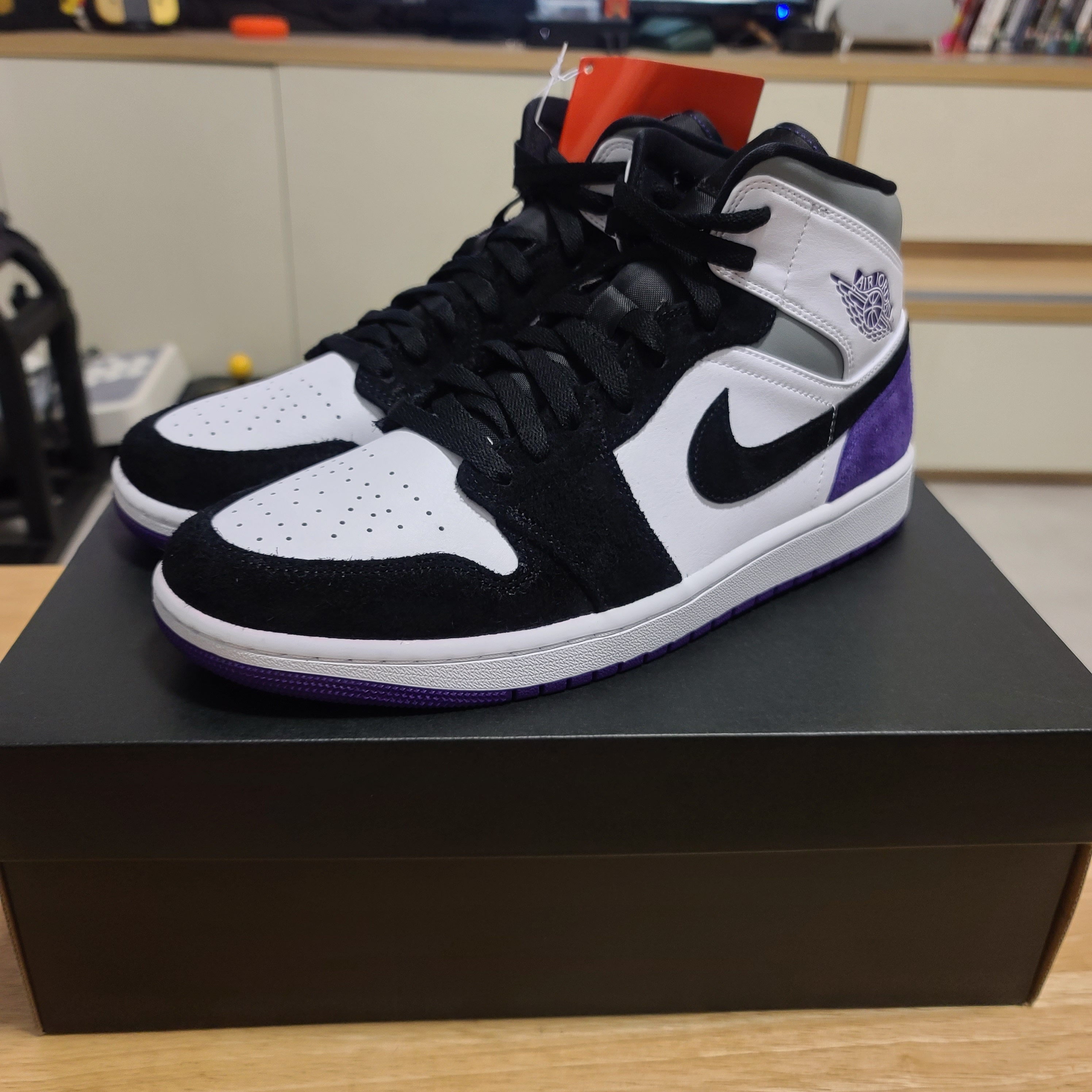 (GS) Jordan 1 Mid SE Court Purple 착용 스타일
