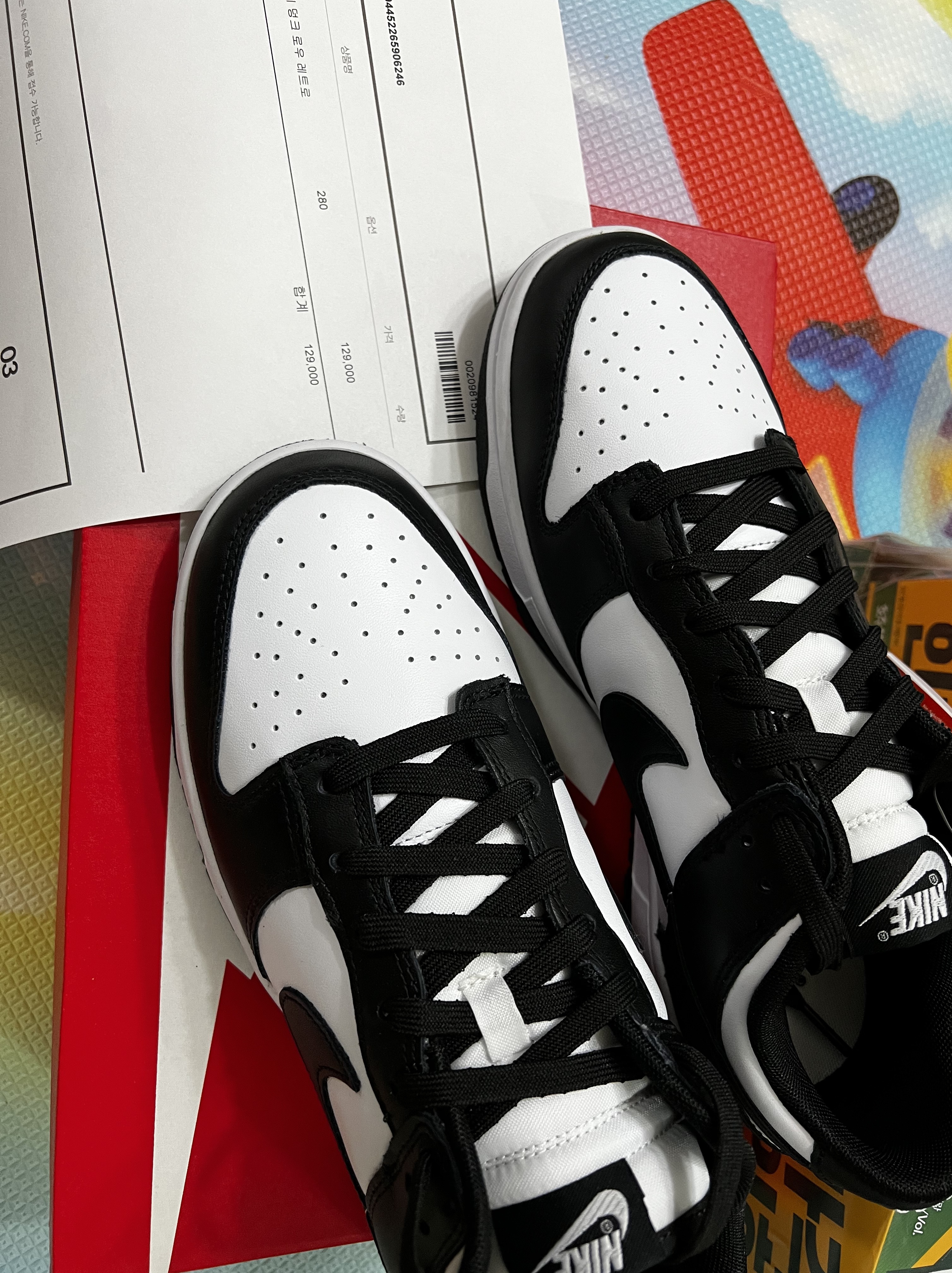 Nike Dunk Low Retro Black 착용 스타일 - 2