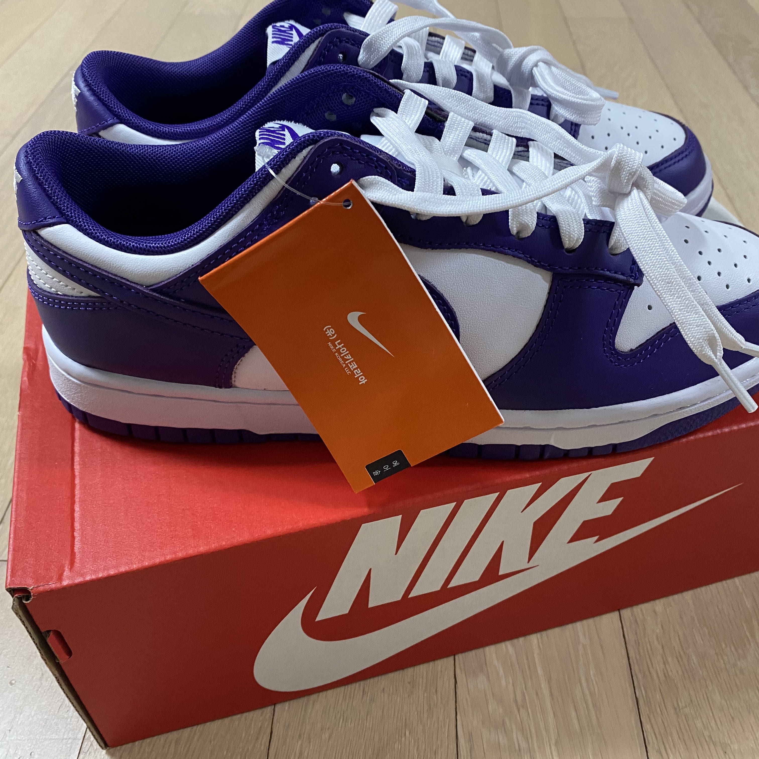 Nike Dunk Low Retro Championship Court Purple 착용 스타일 - 3